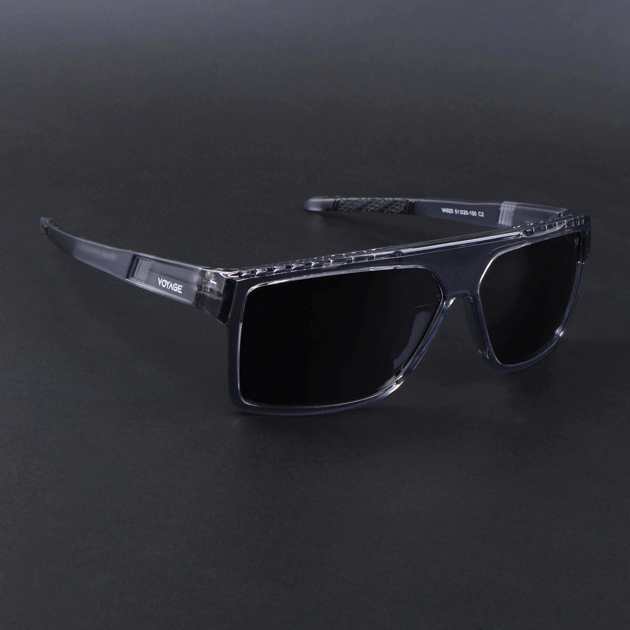 Wayfarer Polarized Sunglasses | Black Lens | Grey Frame - PMG6804