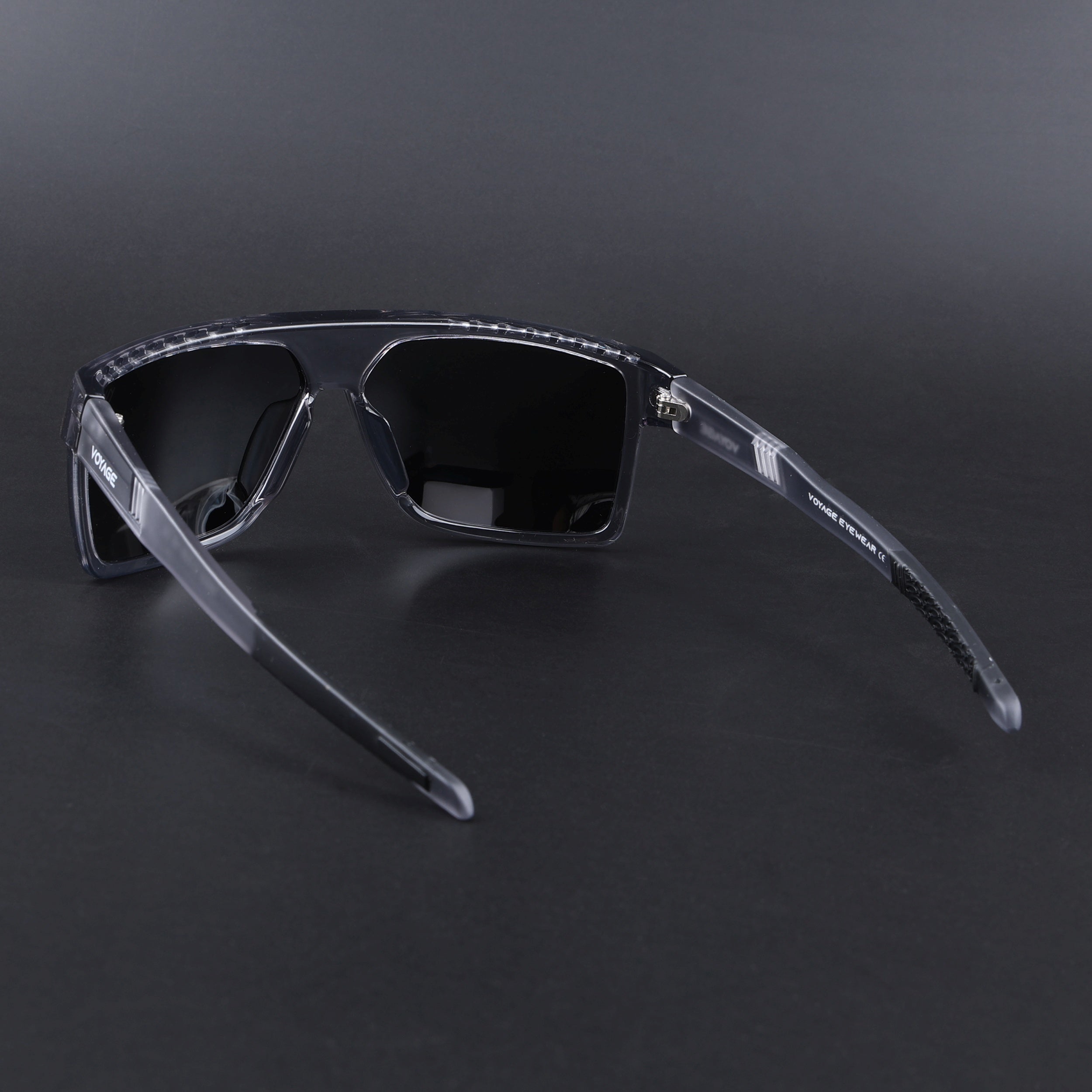 Wayfarer Polarized Sunglasses | Black Lens | Grey Frame - PMG6804