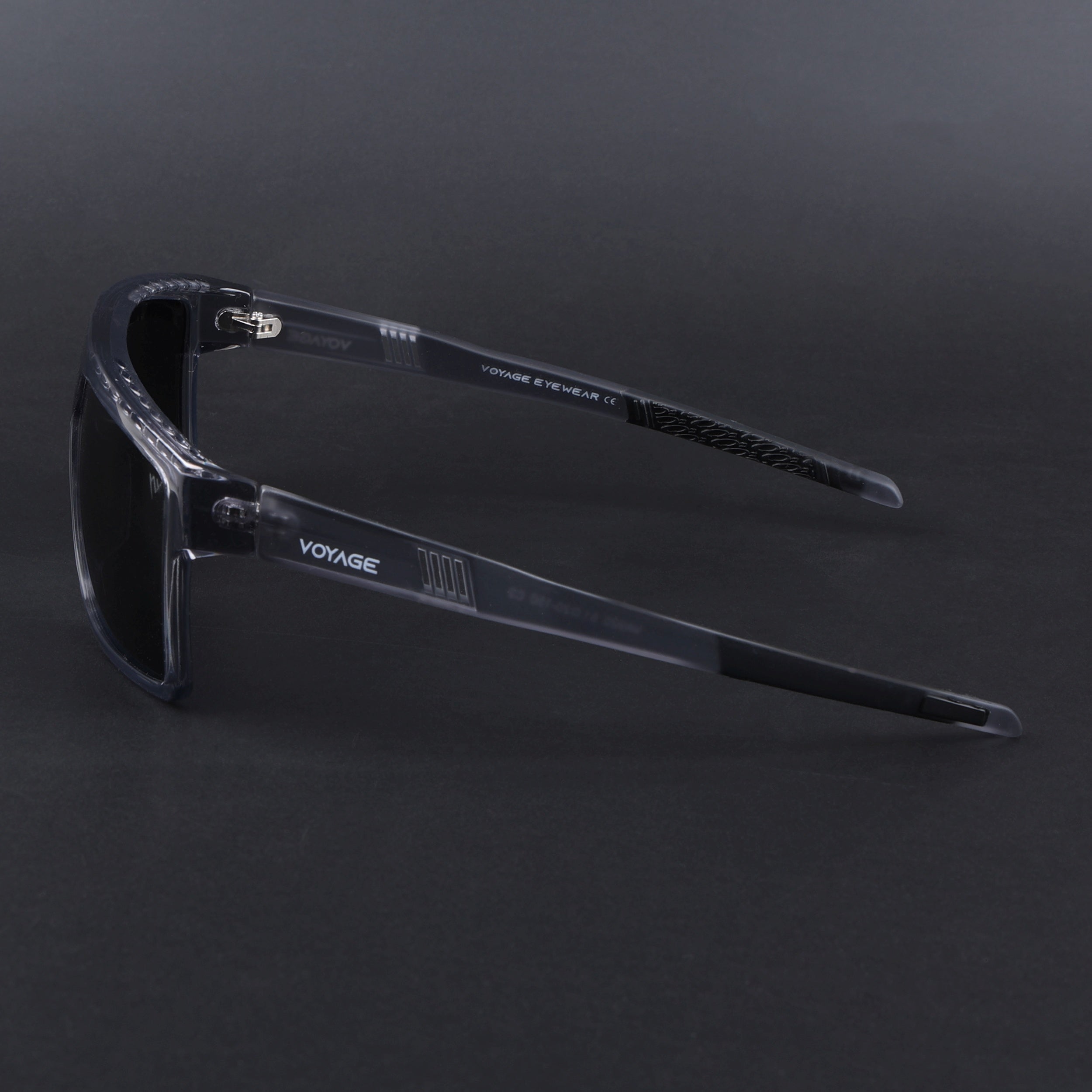 Wayfarer Polarized Sunglasses | Black Lens | Grey Frame - PMG6804