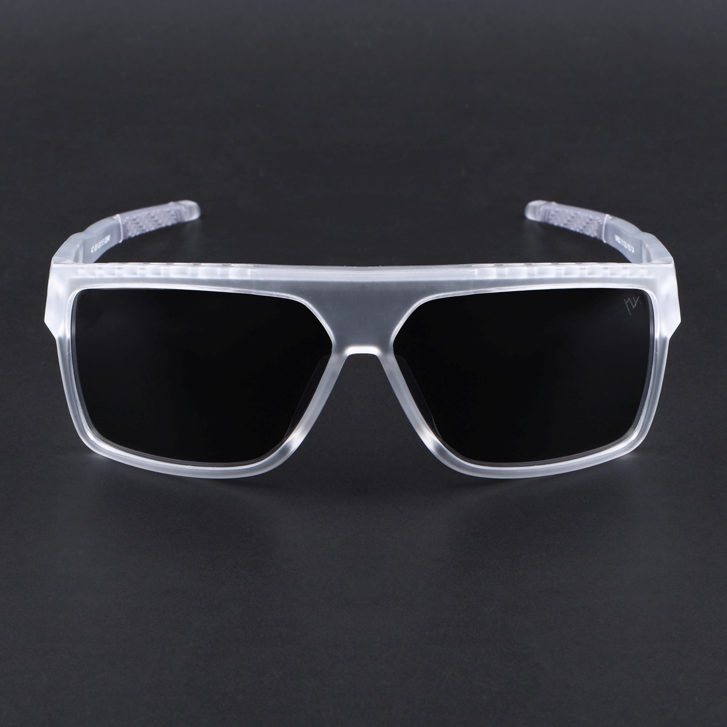 Wayfarer Polarized Sunglasses | Black Lens | Transparent Frame - PMG6807