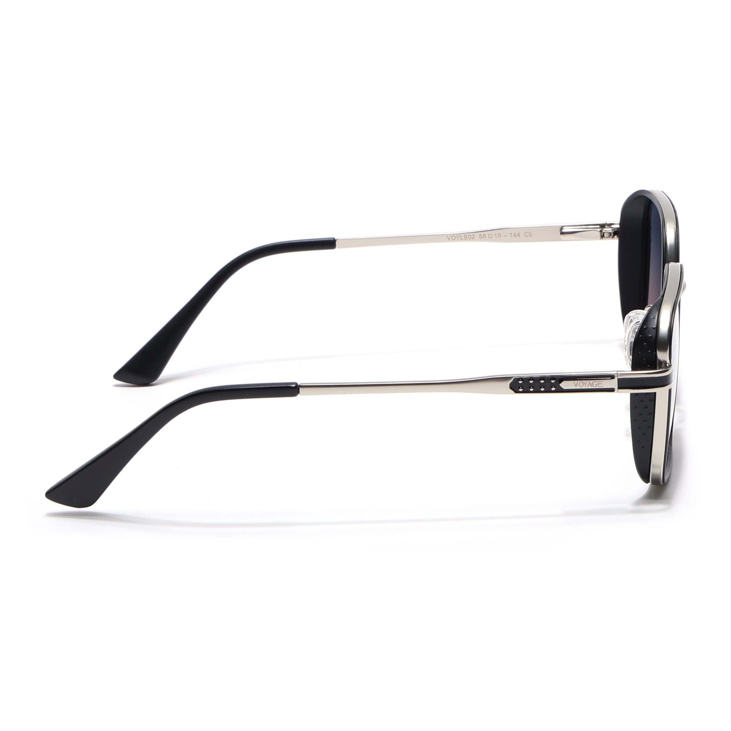 Square Polarized Sunglasses for Men & Women (Blue Lens | Navy Blue Frame - VOYLB02-C5)