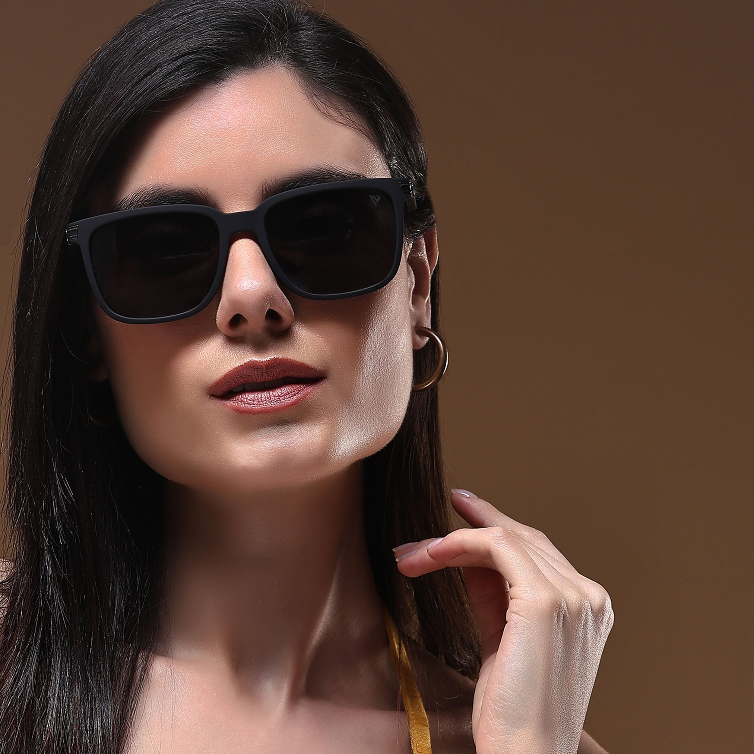 Voyage Exclusive Wayfarer Polarized Sunglasses for Men & Women (Black Lens | Matt Black Frame - PMG5249)