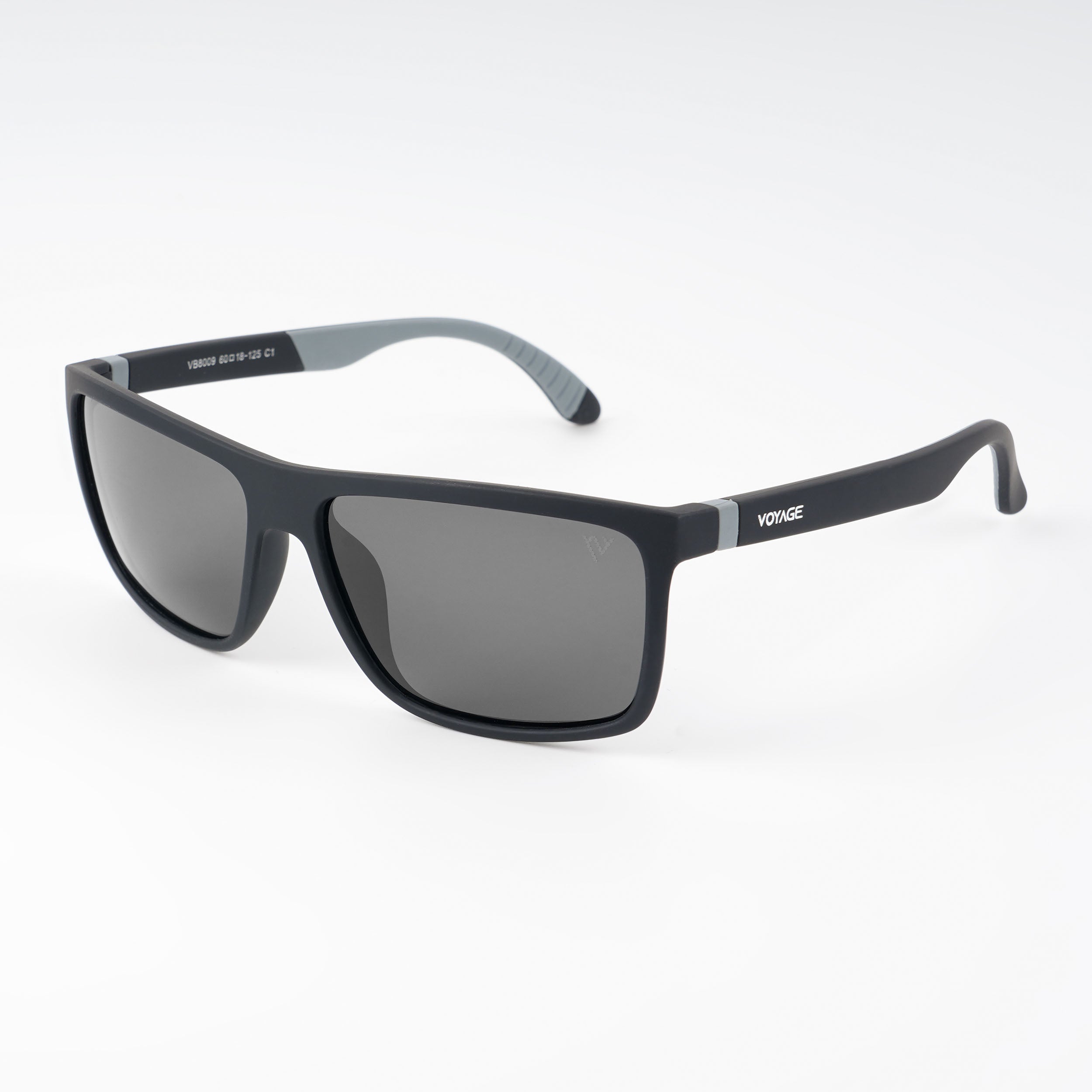 Voyage Exclusive Wayfarer Polarized Sunglasses for Men & Women (Black Lens | Matt Black Frame - PMG5250)
