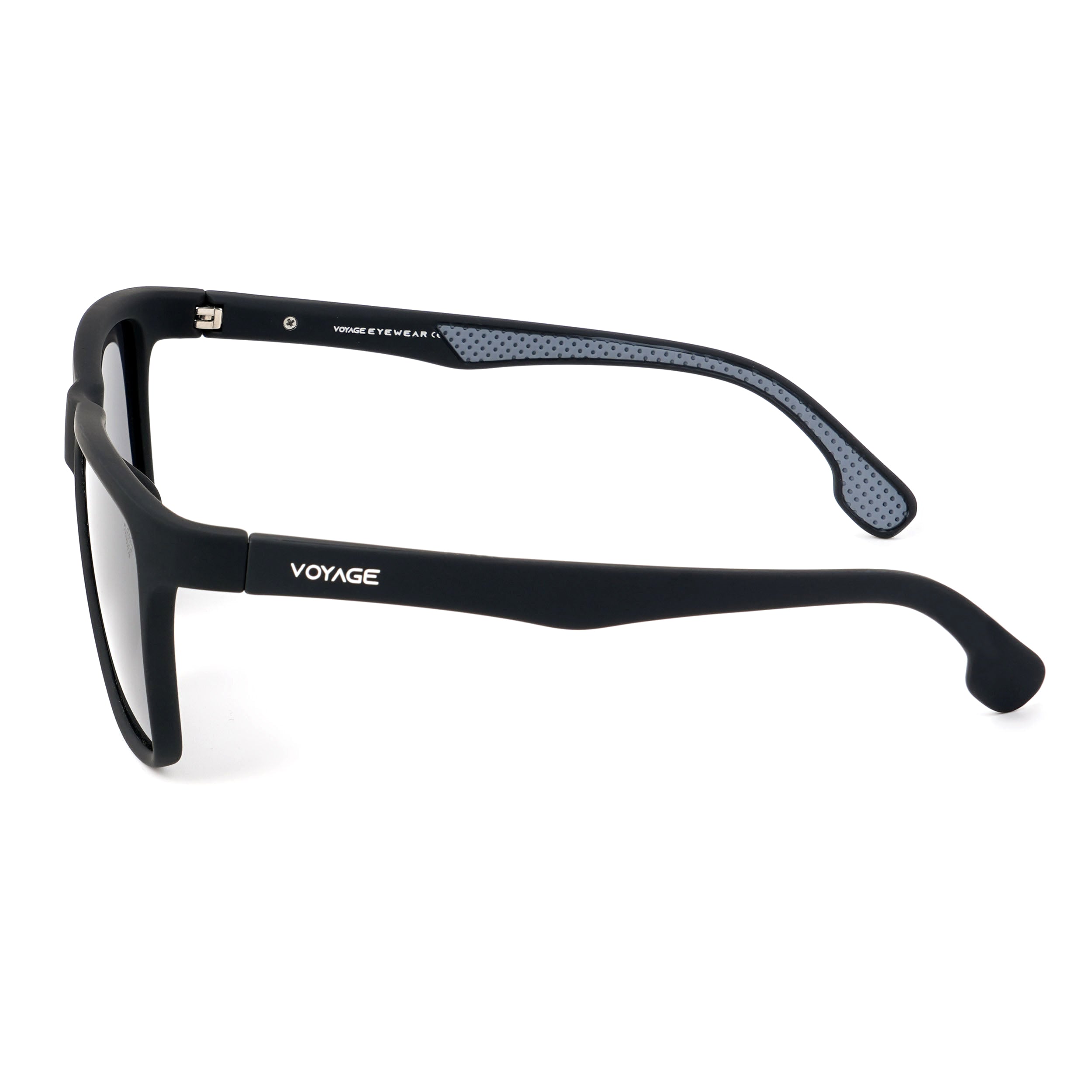 Dunk Matte Black Wayfarer Polarized Sunglasses | Black Lens - PMG5254