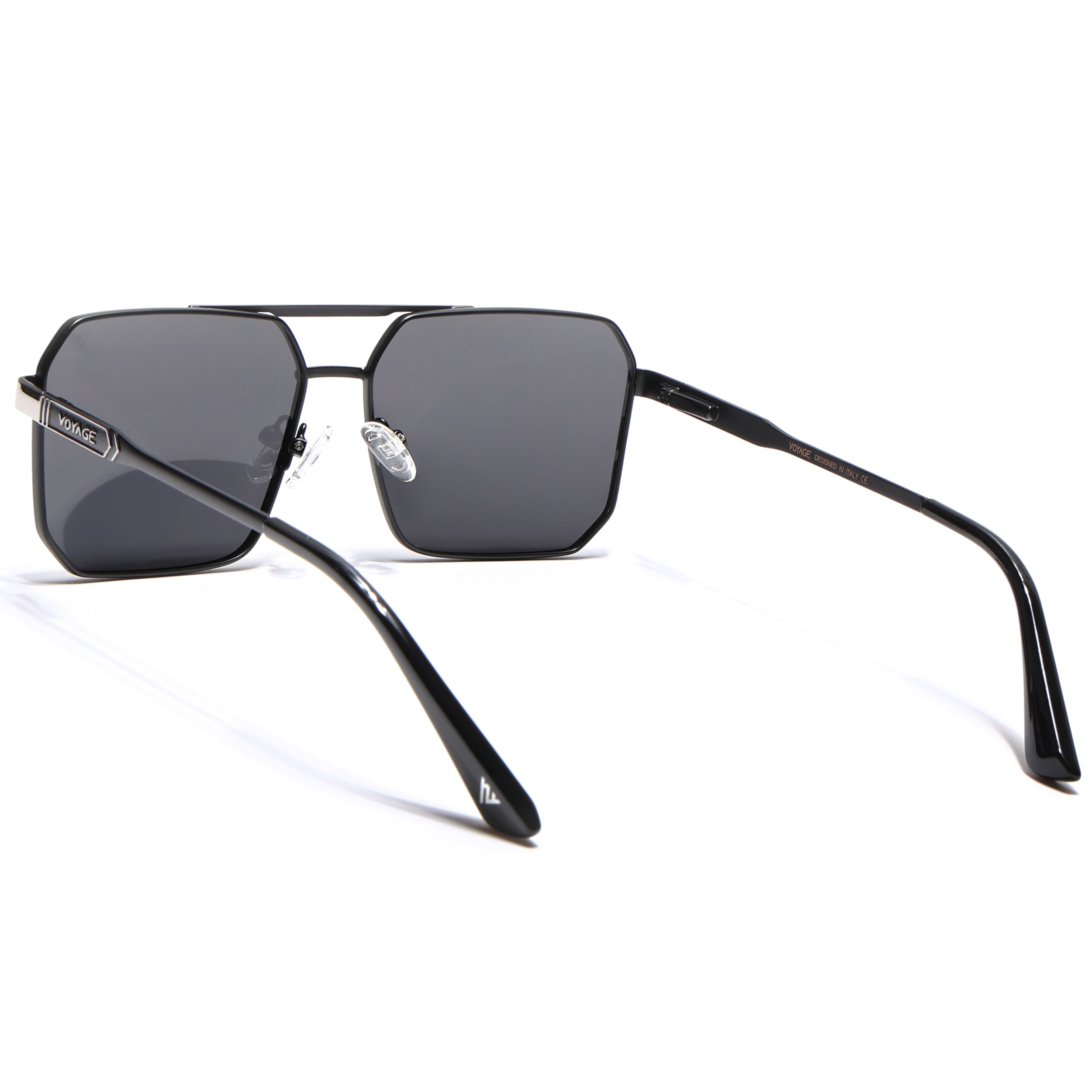 Wayfarer Polarized Sunglasses (Black Lens | Black & Grey Frame - PMG5300)