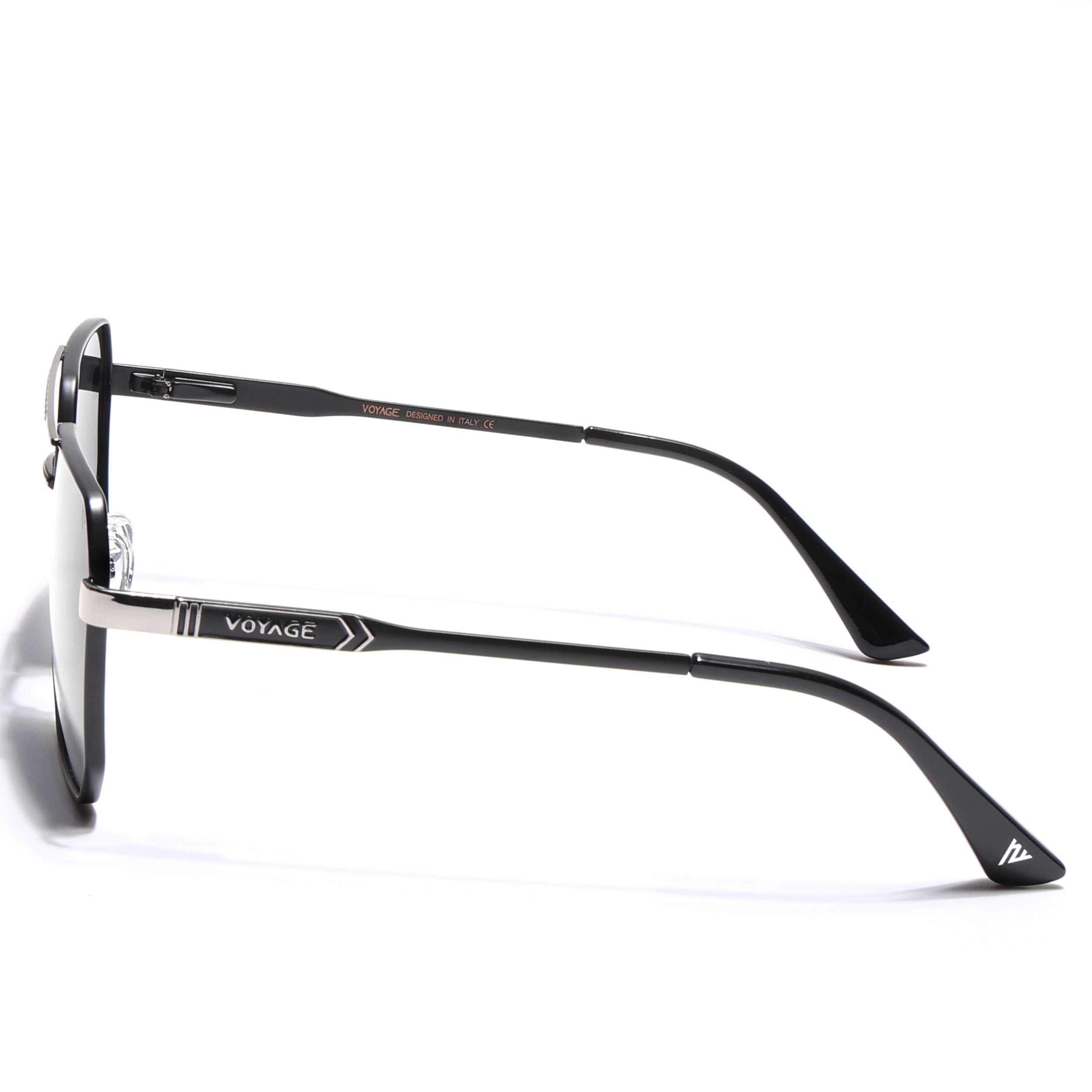 Wayfarer Polarized Sunglasses (Black Lens | Black & Grey Frame - PMG5300)