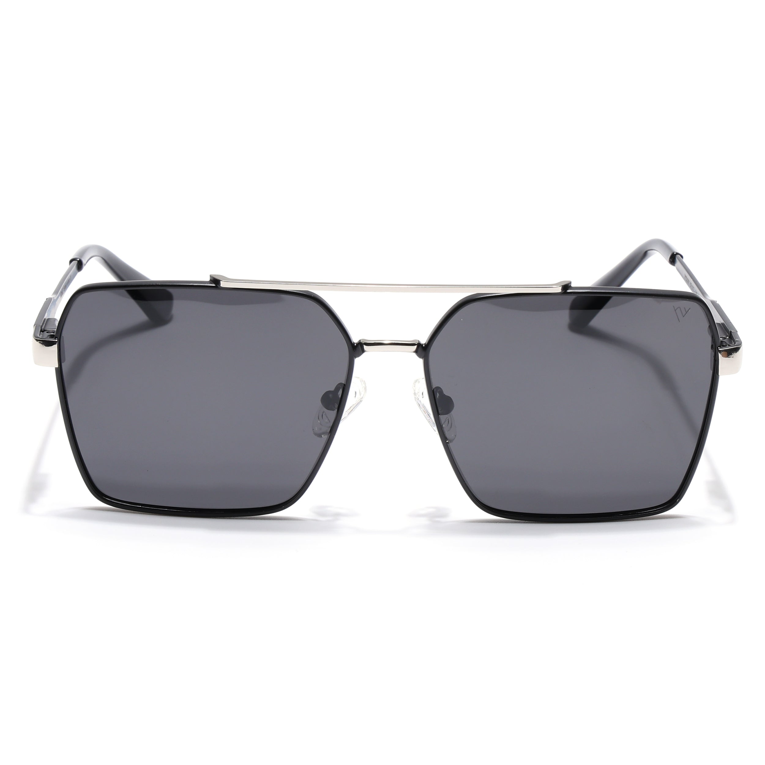 Wayfarer Polarized Sunglasses (Black Lens | Black & Silver Frame - PMG5304)