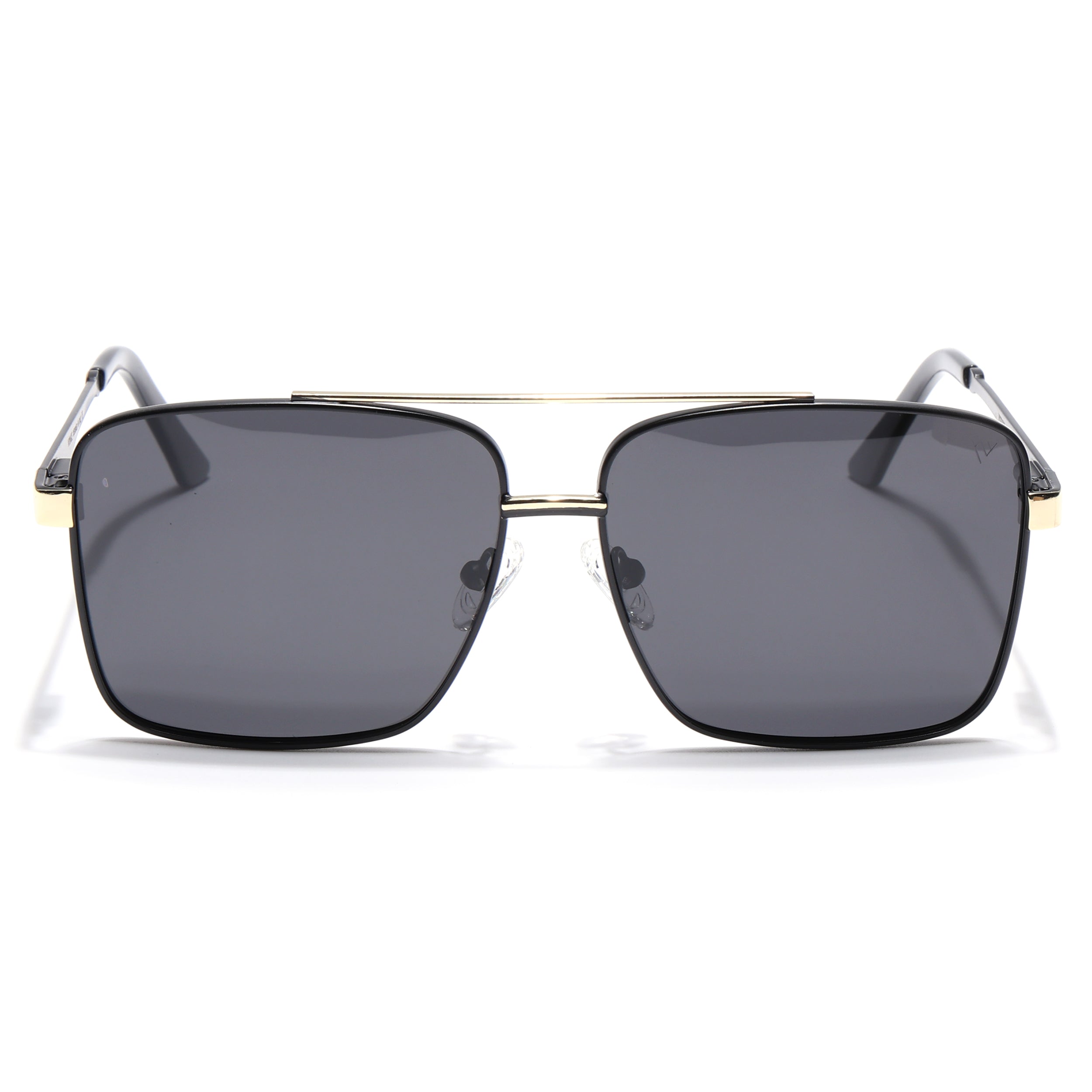 Wayfarer Polarized Sunglasses (Black Lens | Black & Golden Frame - PMG5305)
