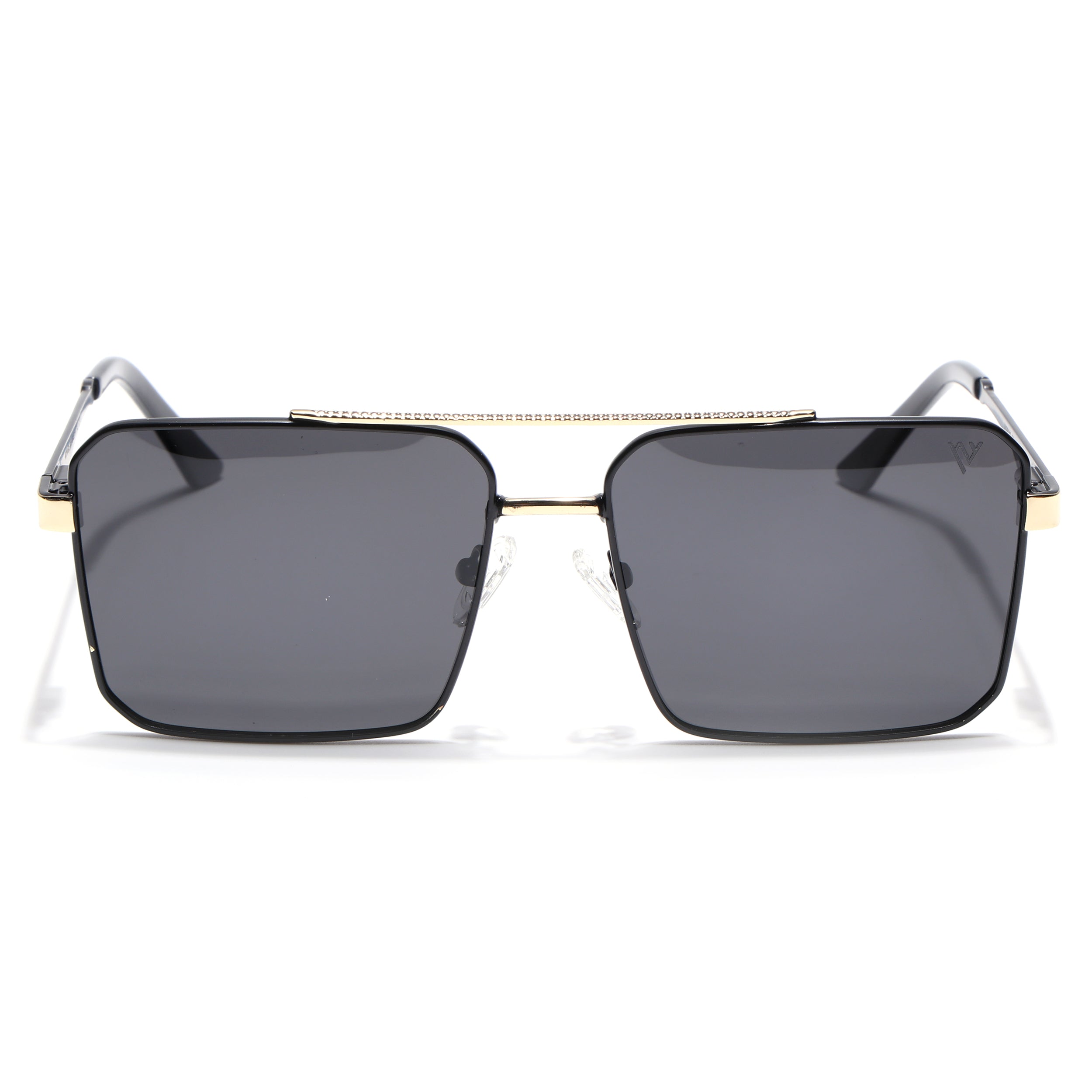 Wayfarer Polarized Sunglasses (Black Lens | Black & Golden Frame - PMG5308)