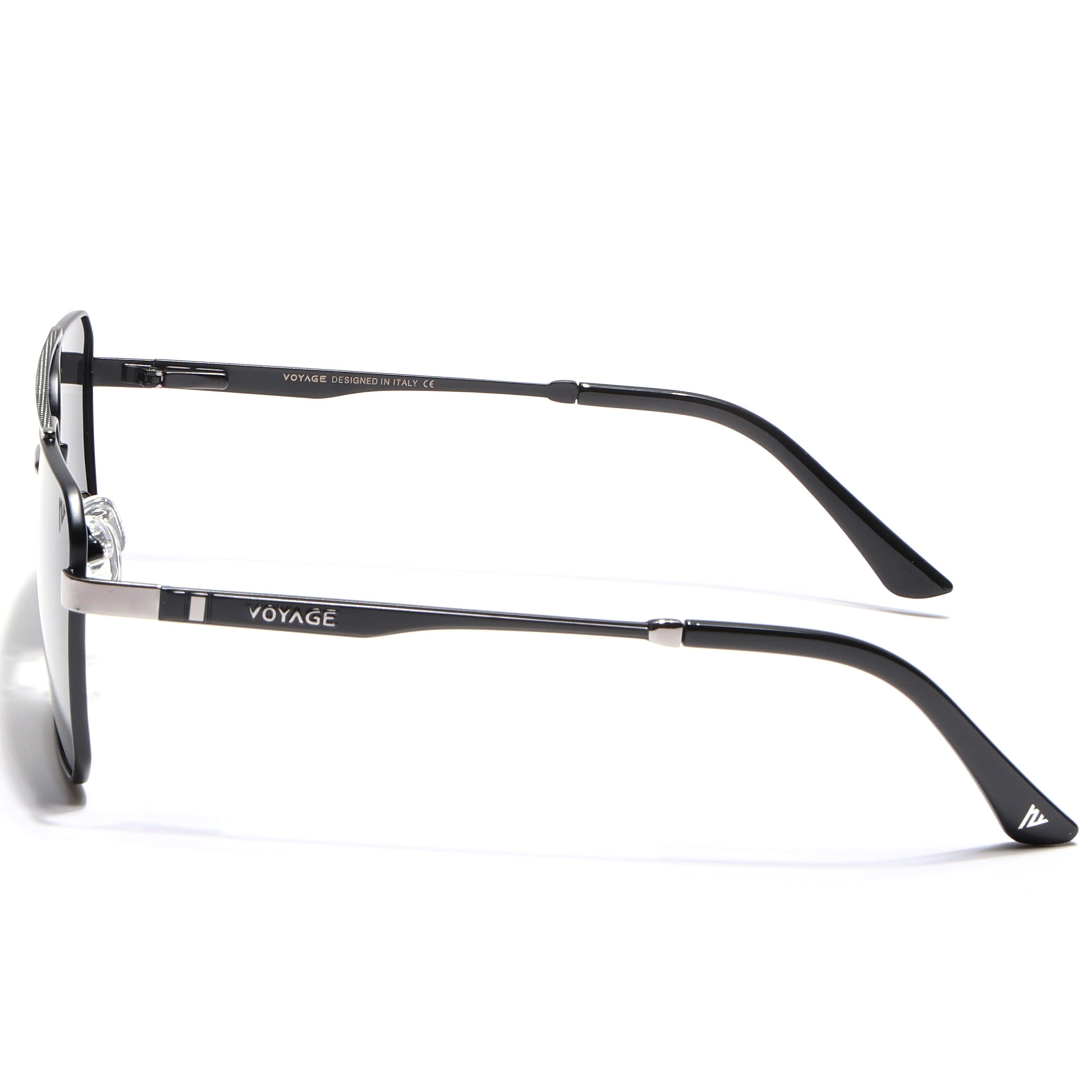 Wayfarer Polarized Sunglasses (Black Lens | Black & Grey Frame - PMG5309)