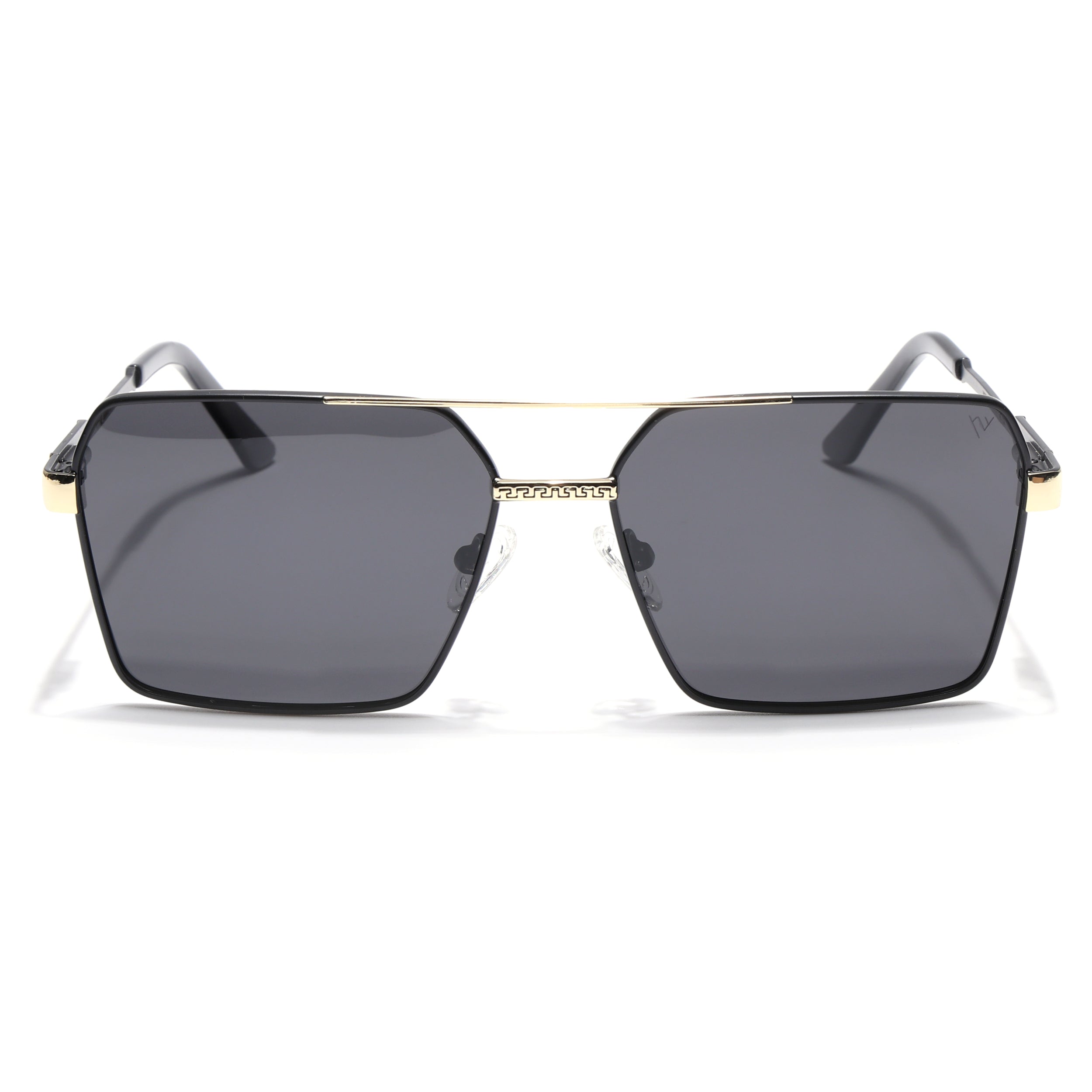 Wayfarer Polarized Sunglasses (Black Lens | Black & Golden Frame - PMG5311)