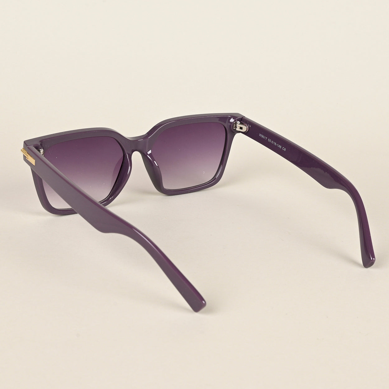 Purple & Clear Wayfarer Sunglasses (W9017MG4253)