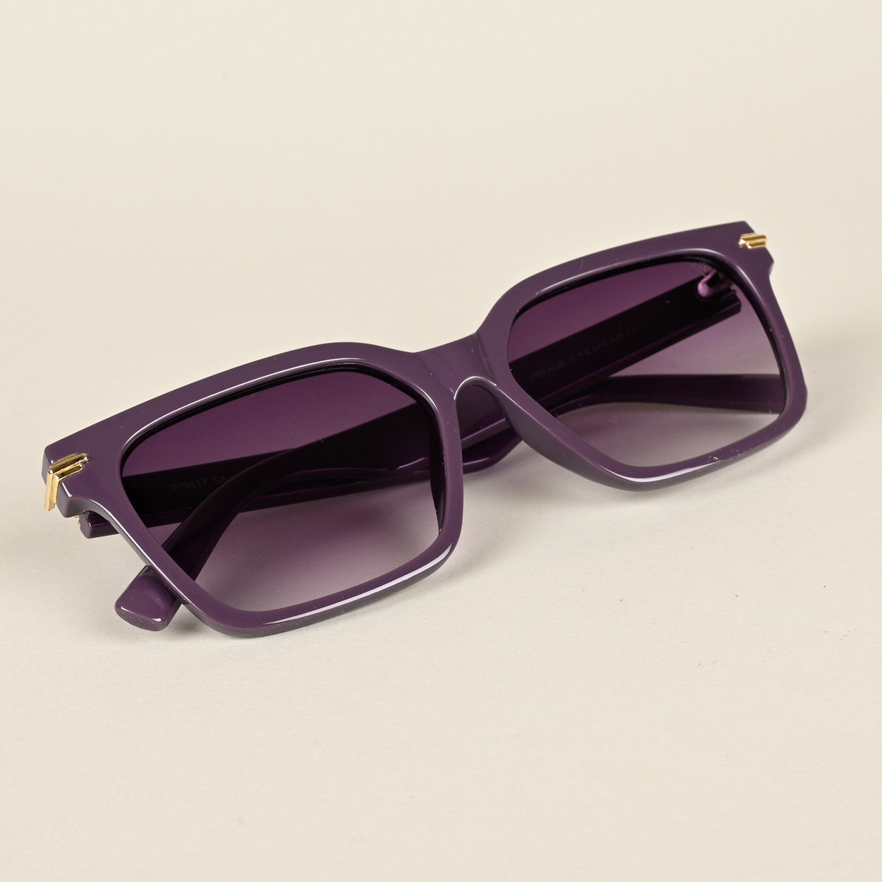 Purple & Clear Wayfarer Sunglasses (W9017MG4253)