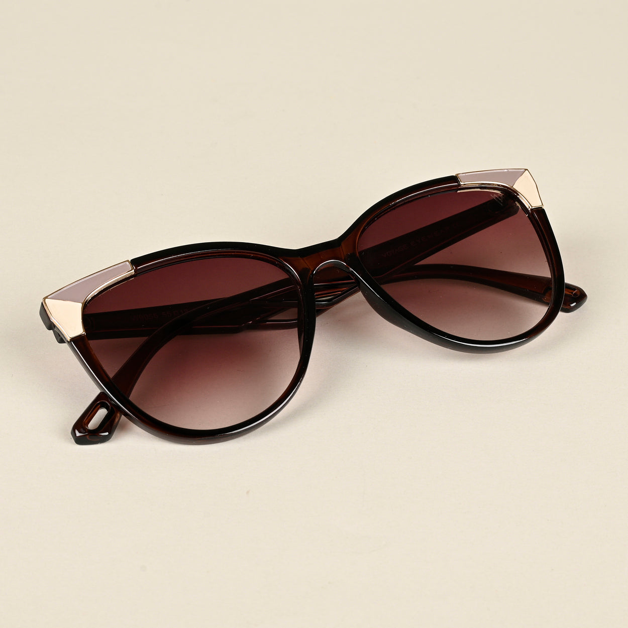 Voyage Brown Cateye Sunglasses for Women - MG4229