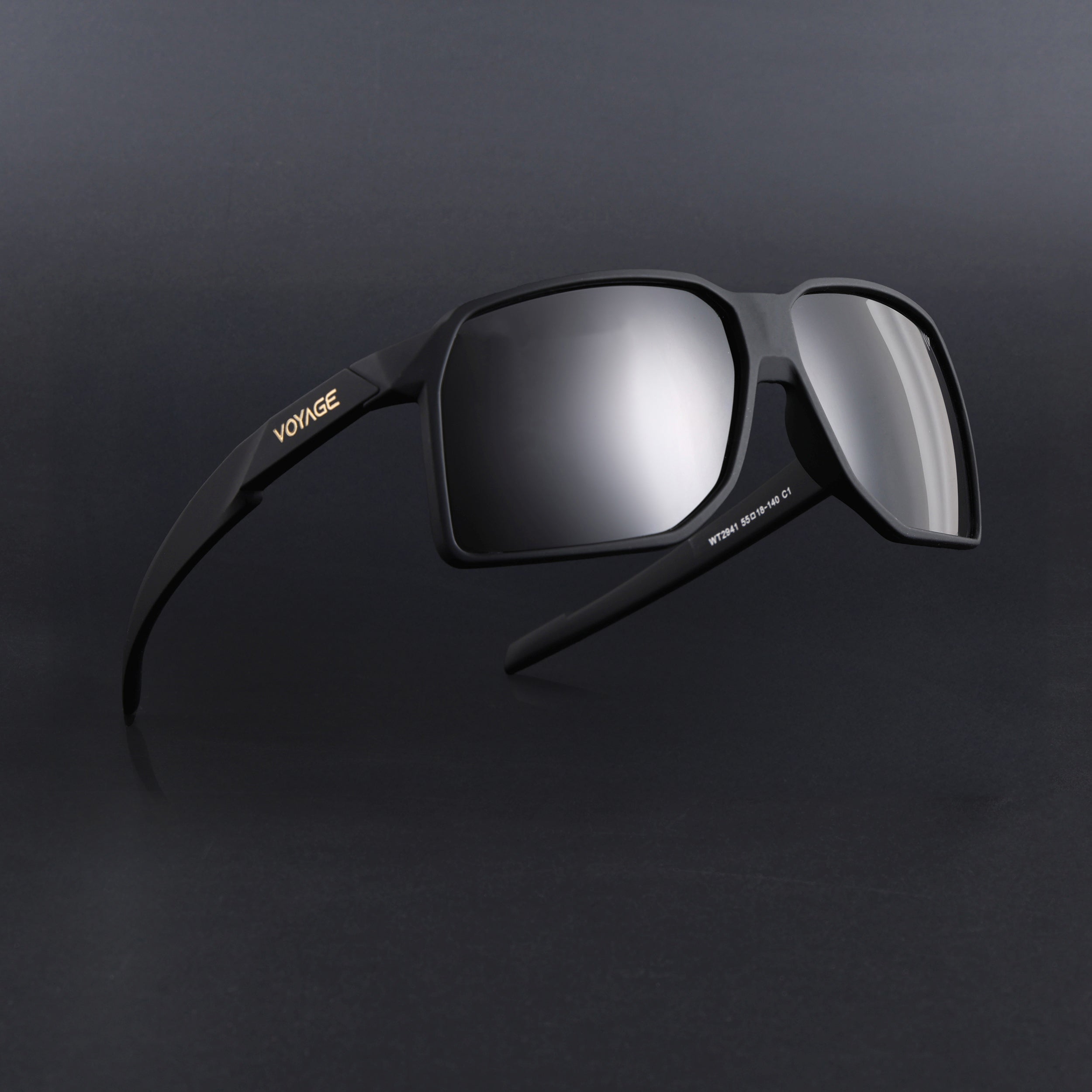 MountX | Black Wrap Around Polarized Sunglasses | Black Lens - PMG6738