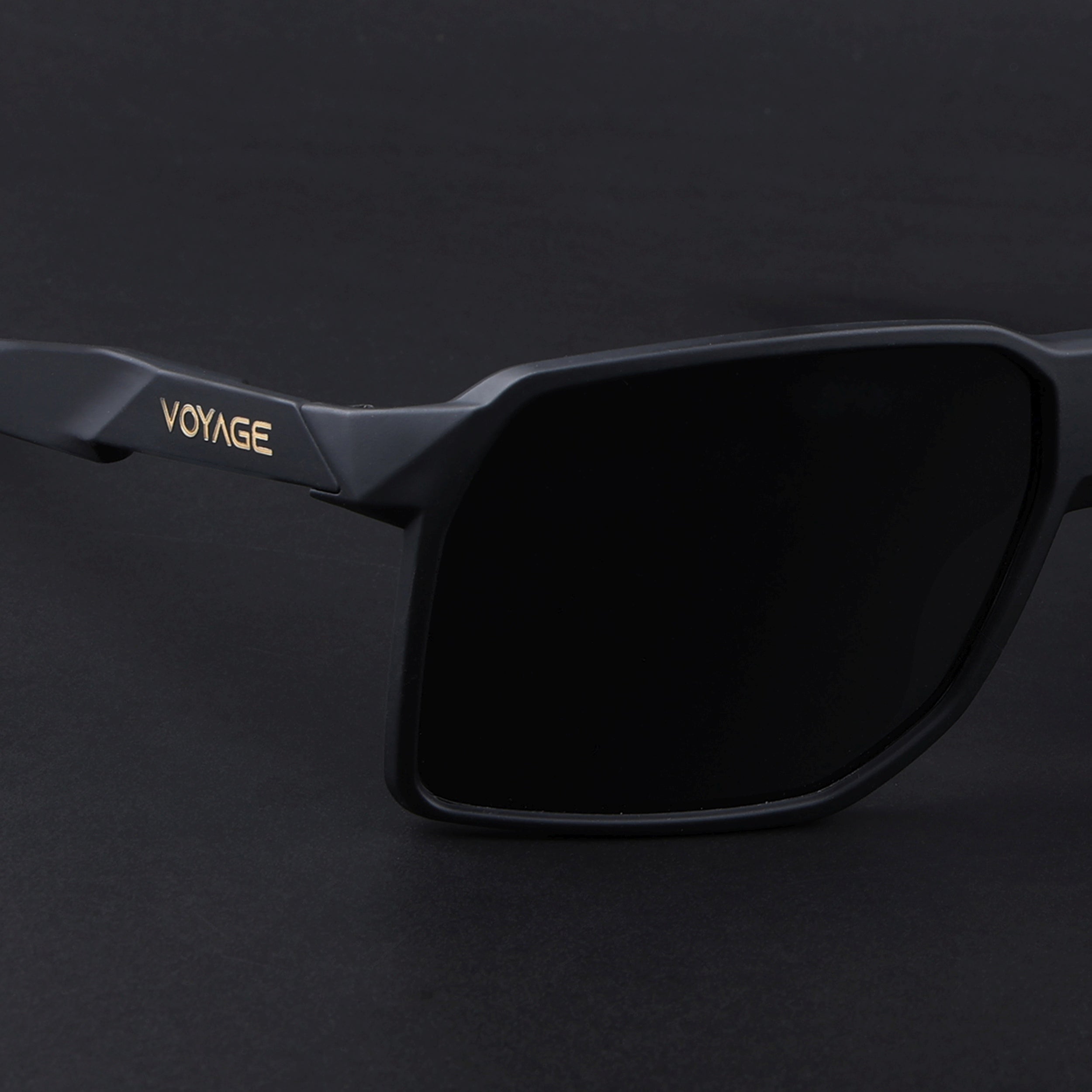 MountX | Black Wrap Around Polarized Sunglasses | Black Lens - PMG6738