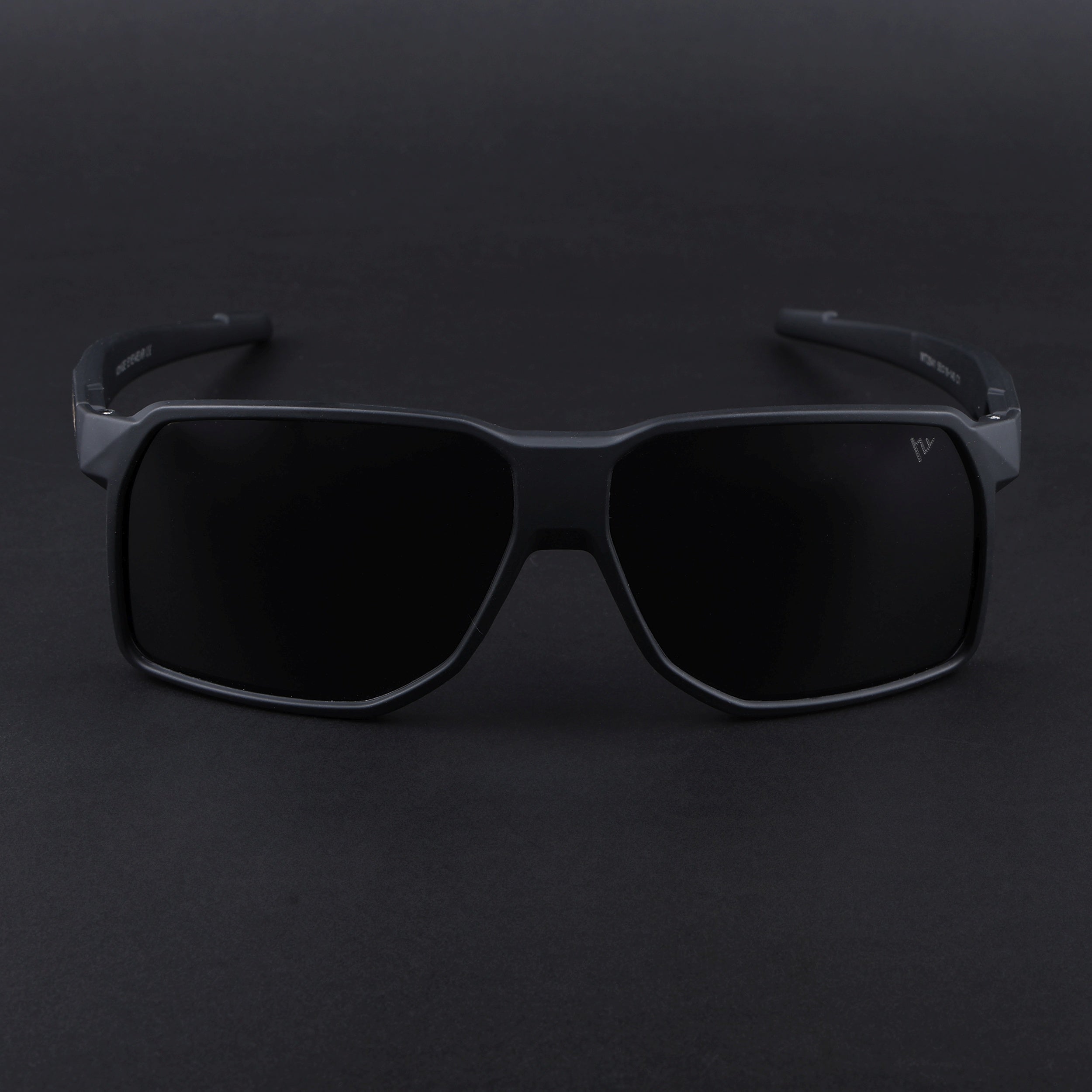MountX | Black Wrap Around Polarized Sunglasses | Black Lens - PMG6738