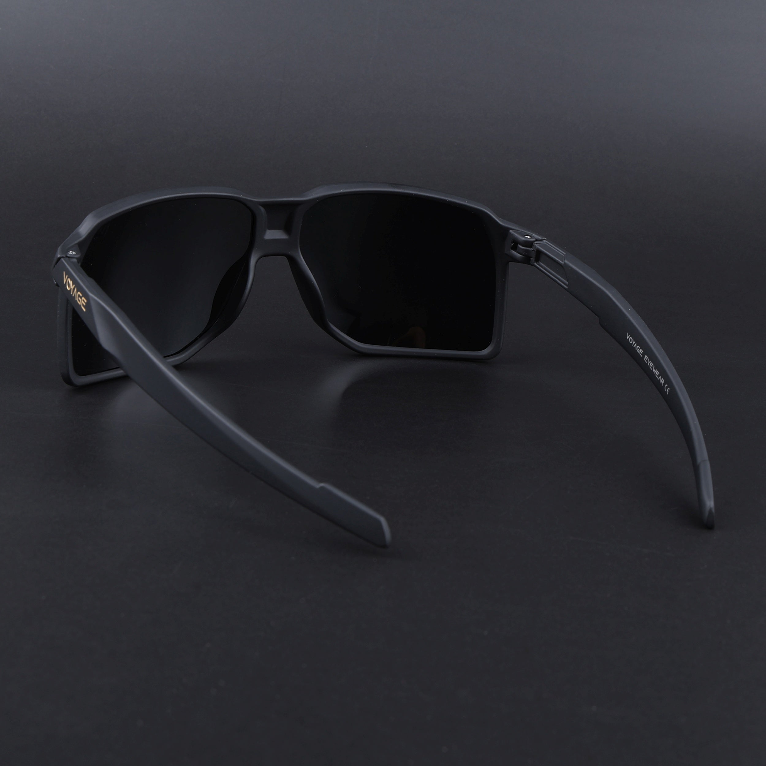 MountX | Black Wrap Around Polarized Sunglasses | Black Lens - PMG6738