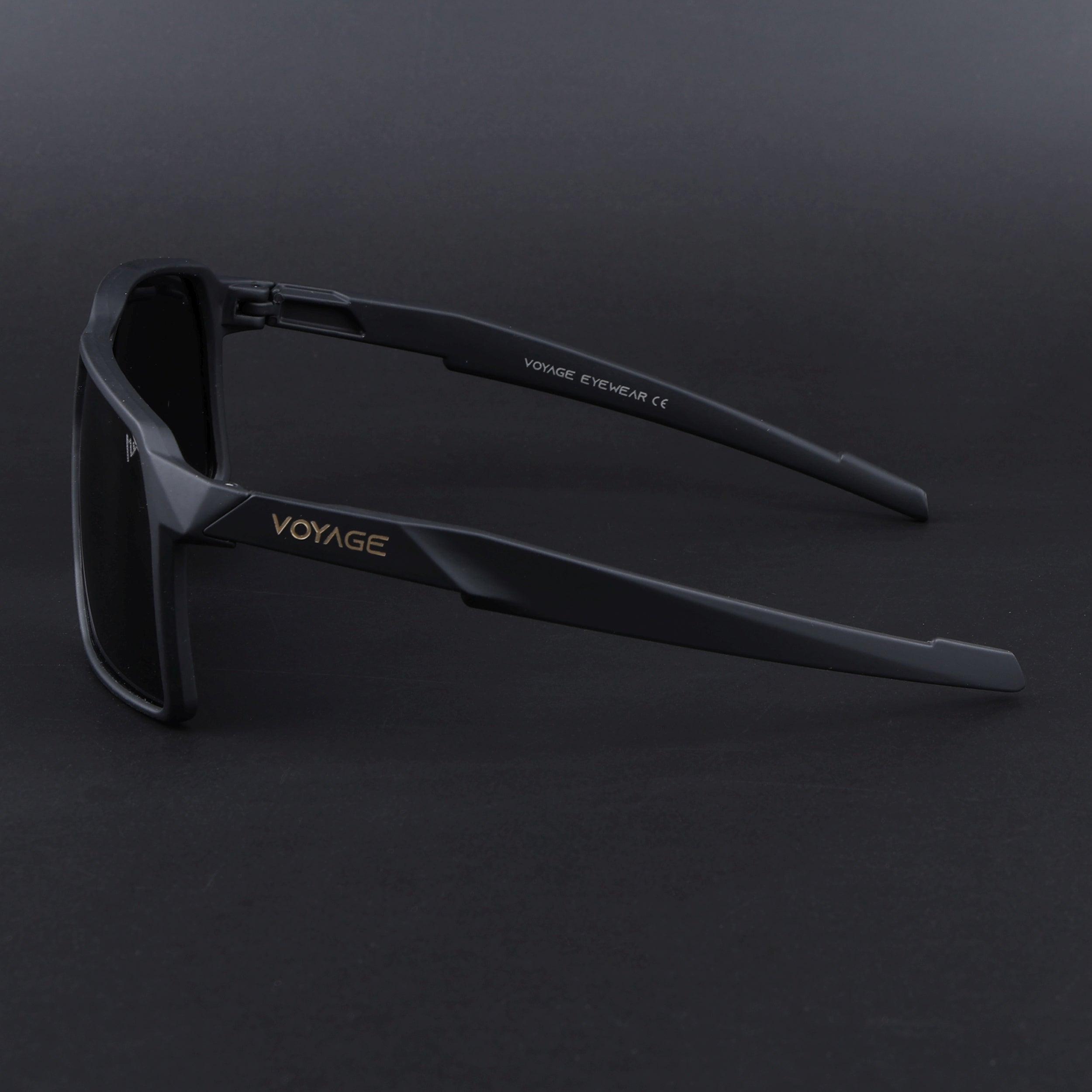 MountX | Black Wrap Around Polarized Sunglasses | Black Lens - PMG6738