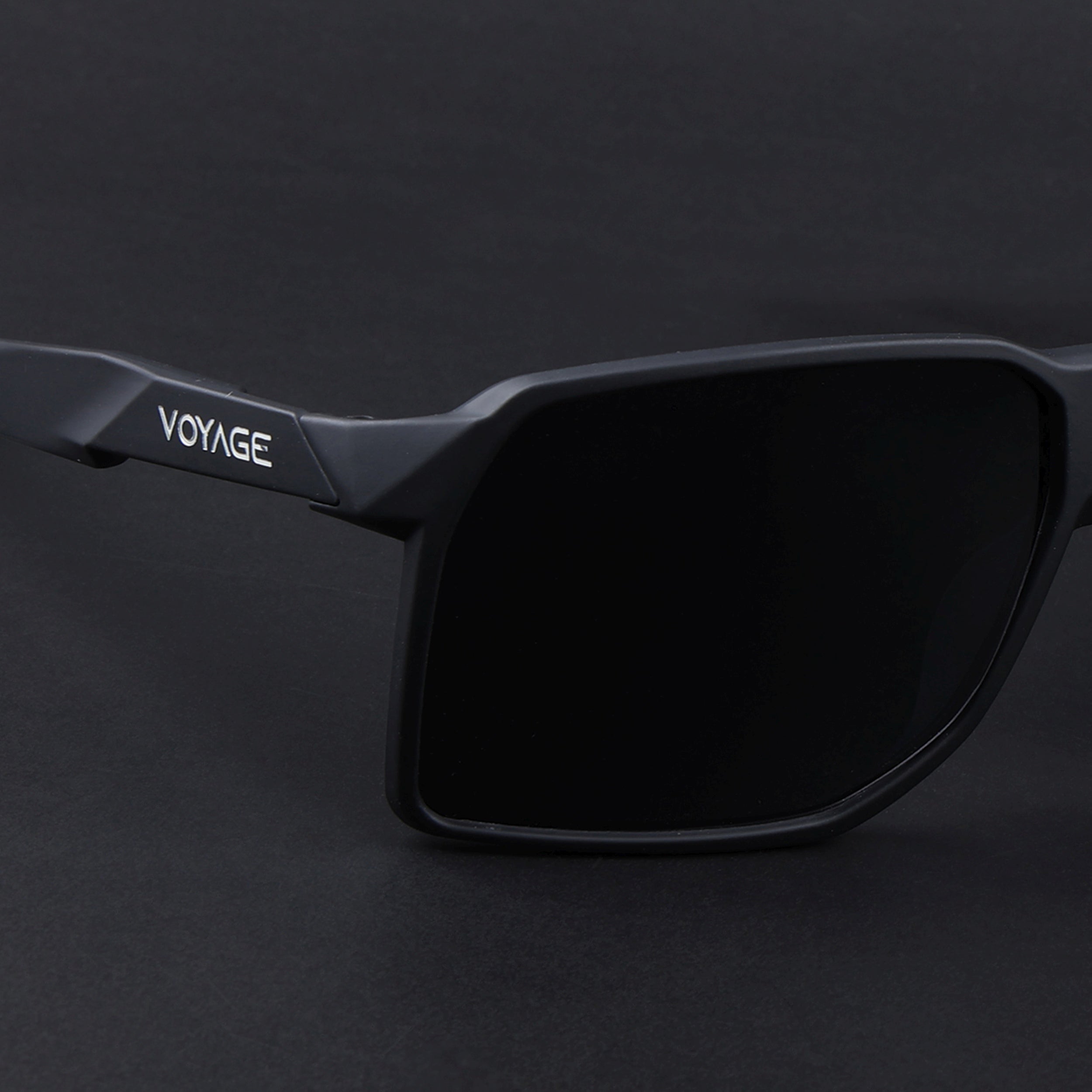 MountX | Matt Black Wrap Around Polarized Sunglasses | Black Lens - PMG6739