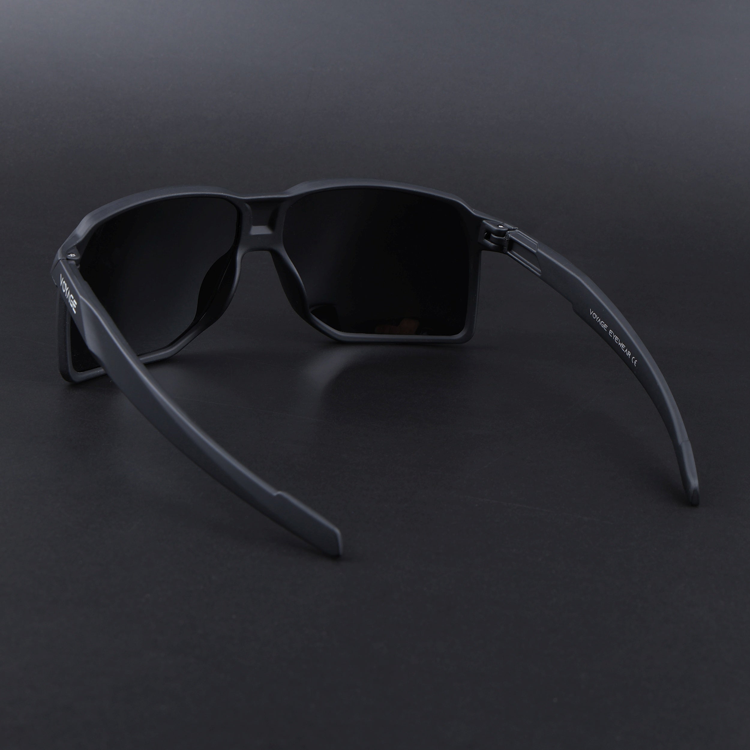 MountX | Matt Black Wrap Around Polarized Sunglasses | Black Lens - PMG6739