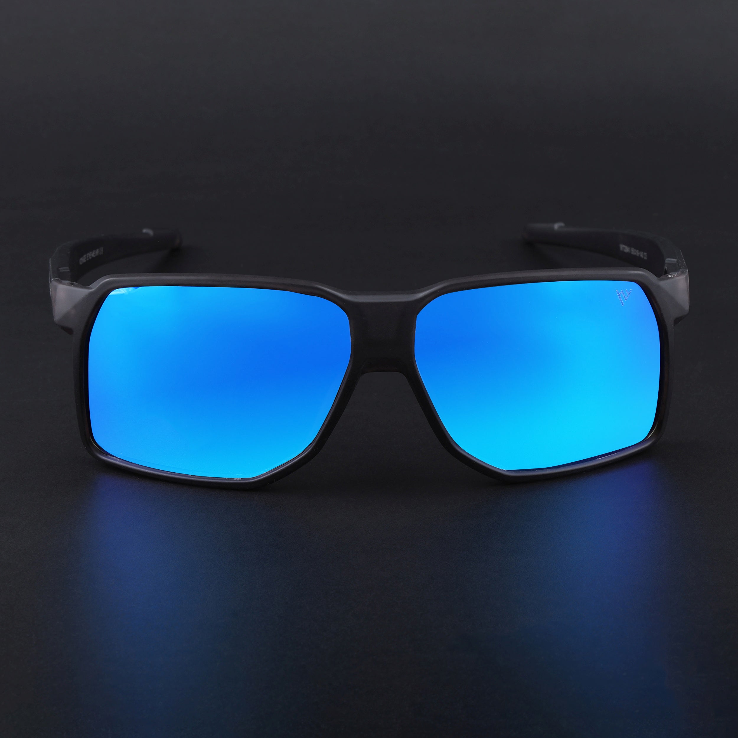 MountX | Blue Wrap Around Polarized Sunglasses | Black Frame - PMG6740