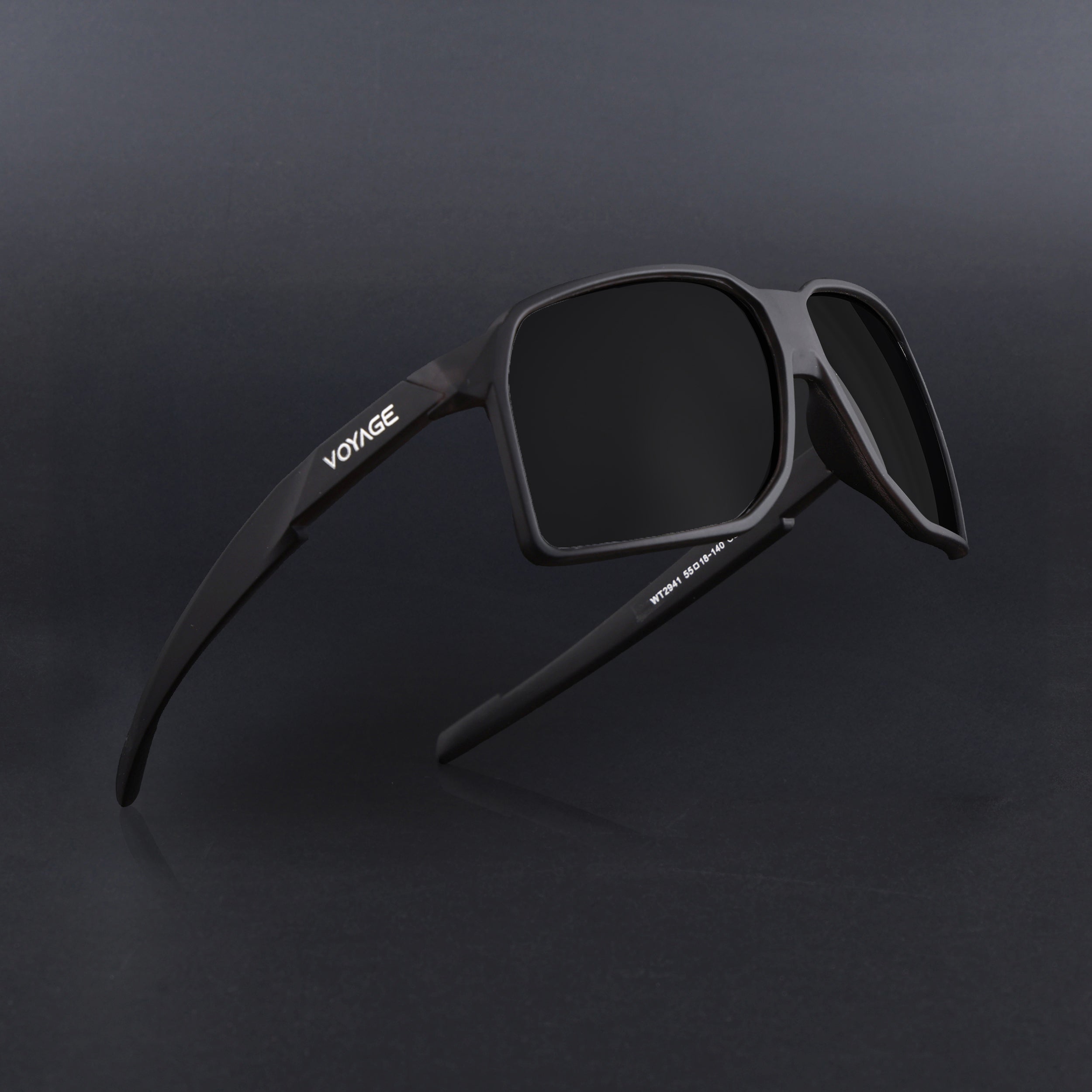 MountX | Grey Wrap Around Polarized Sunglasses | Black Lens - PMG6741