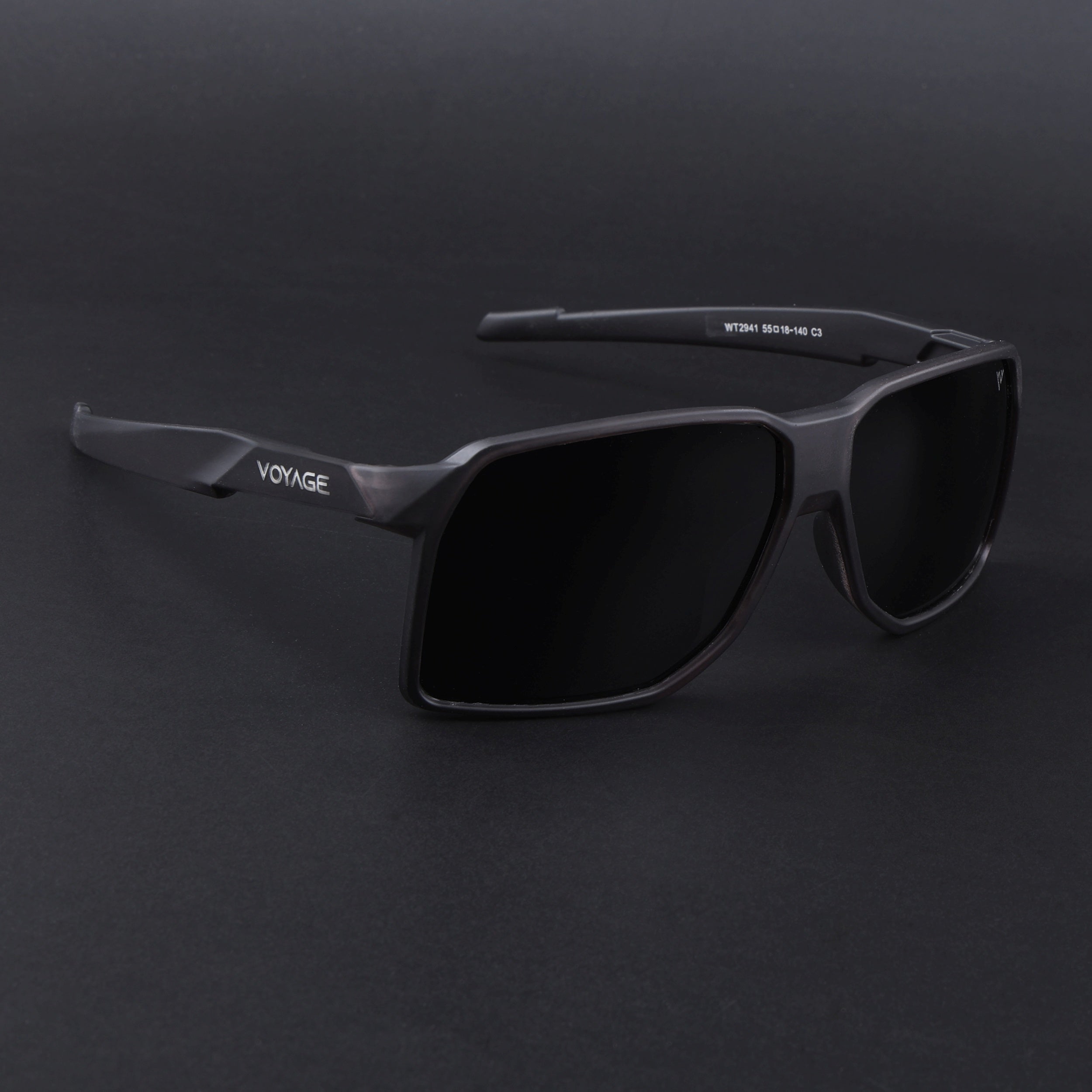 MountX | Grey Wrap Around Polarized Sunglasses | Black Lens - PMG6741