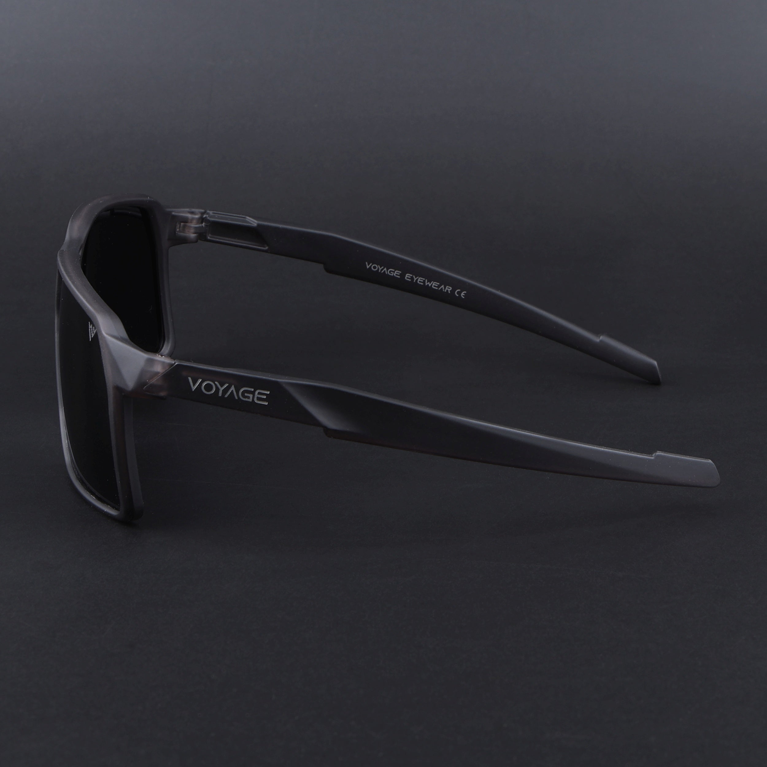 MountX | Grey Wrap Around Polarized Sunglasses | Black Lens - PMG6741