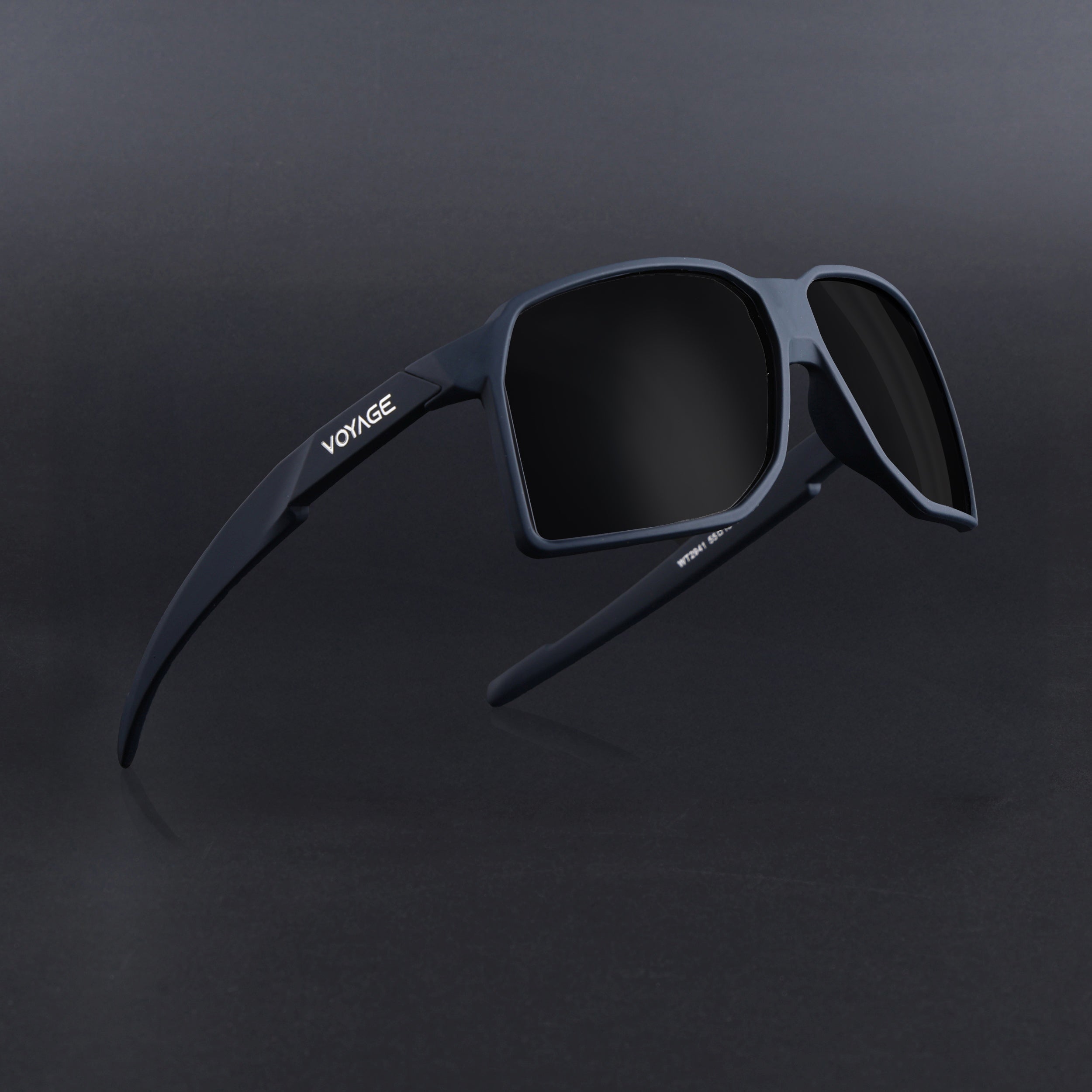 MountX | Navy Blue Wrap Around Polarized Sunglasses | Black Lens - PMG6742