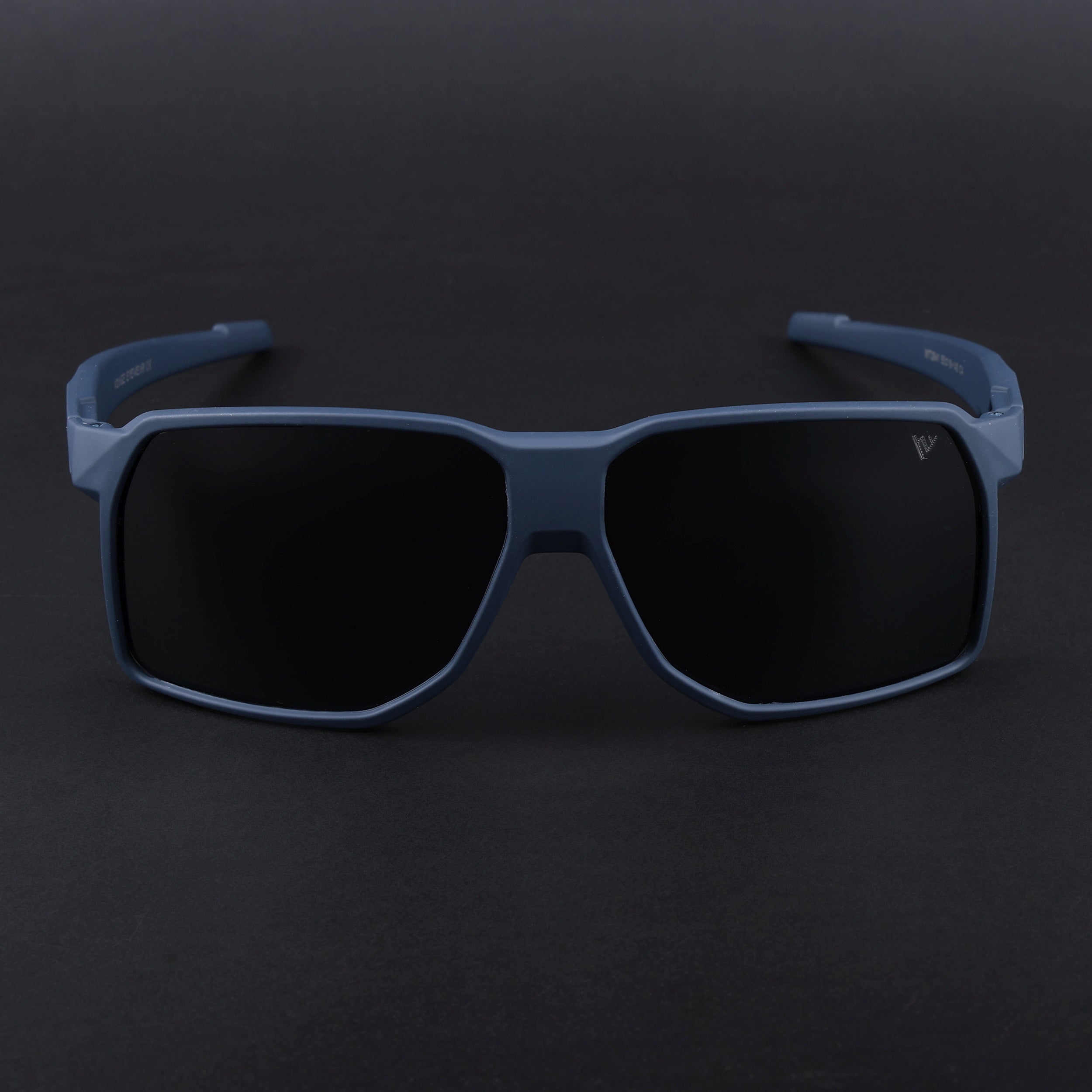 MountX | Navy Blue Wrap Around Polarized Sunglasses | Black Lens - PMG6742