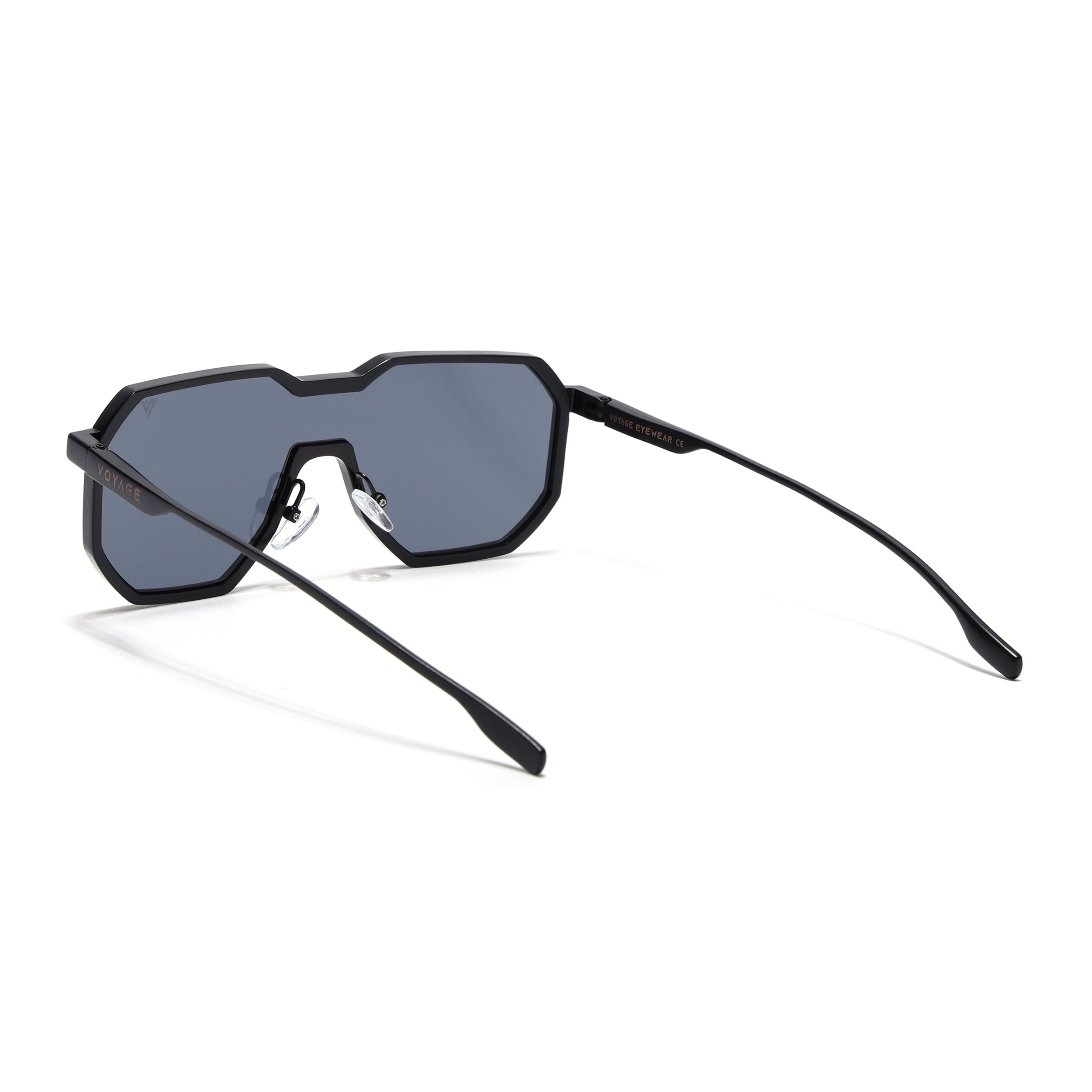 Voyage Wayfarer Sunglasses for Men & Women (Black Lens | Black Frame - MG7395)