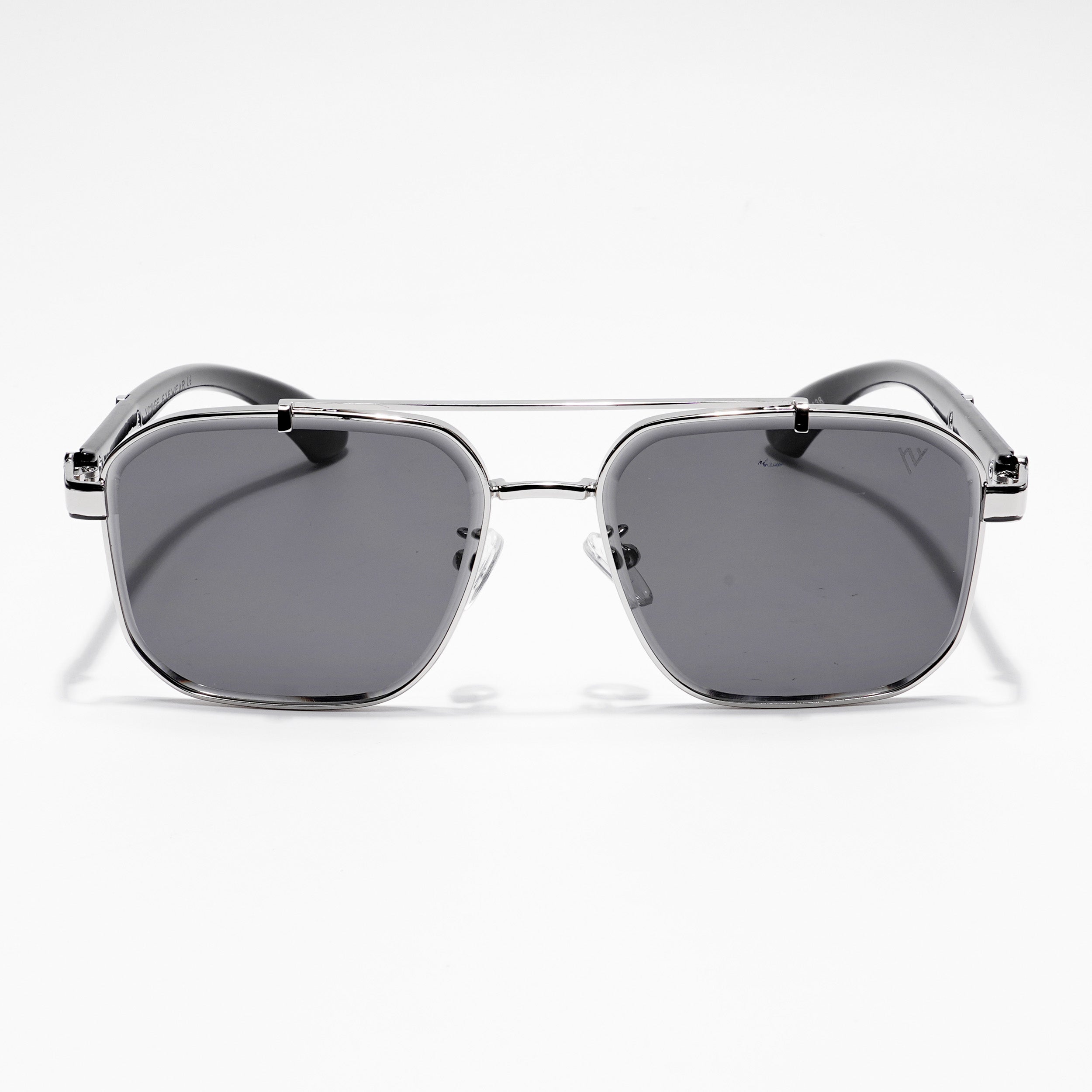 Co-Pilot | Black & Silver Wayfarer Sunglasses | MG4164