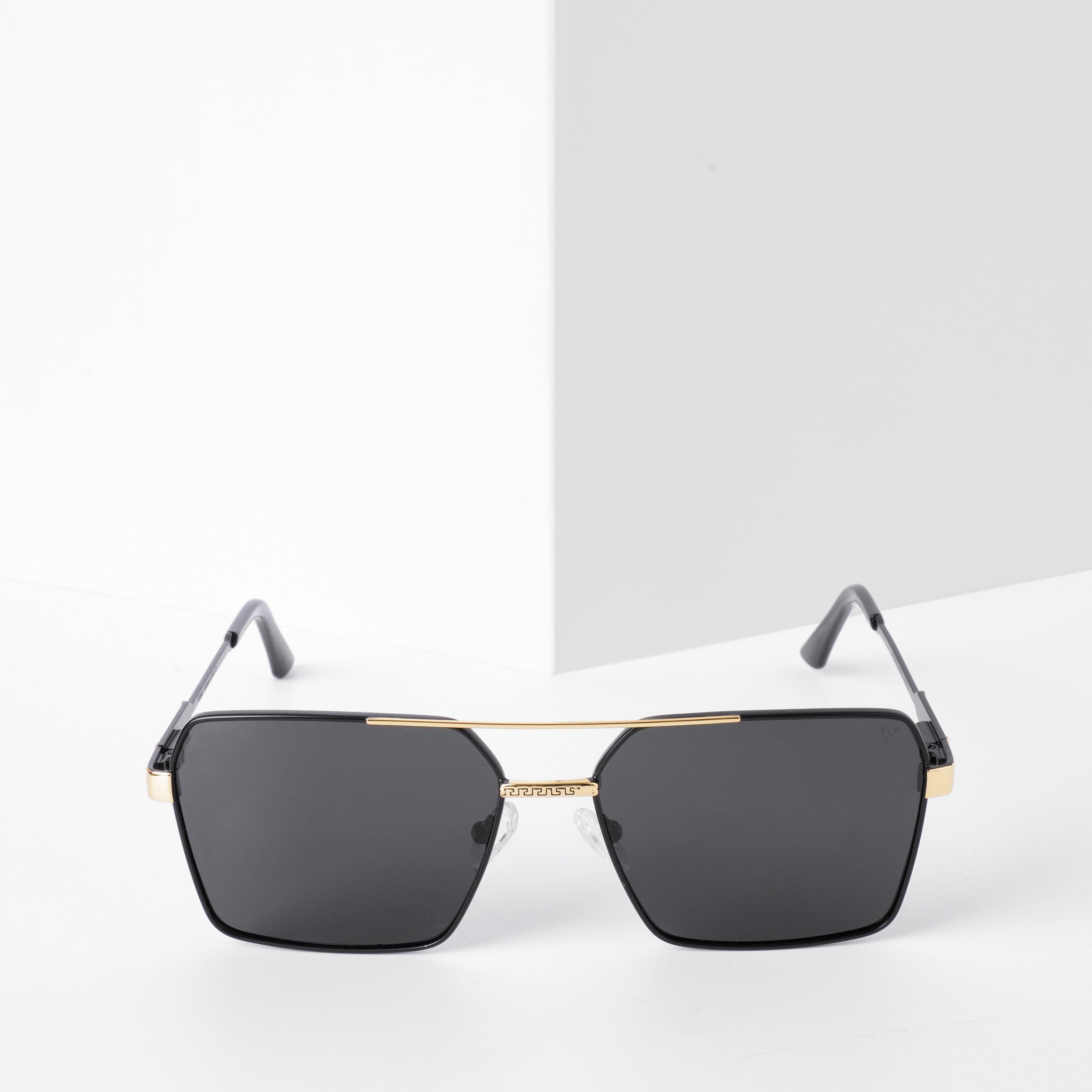 Voyage Exclusive Wayfarer Polarized Sunglasses for Men & Women (Black Lens | Black & Golden Frame - PMG5311)
