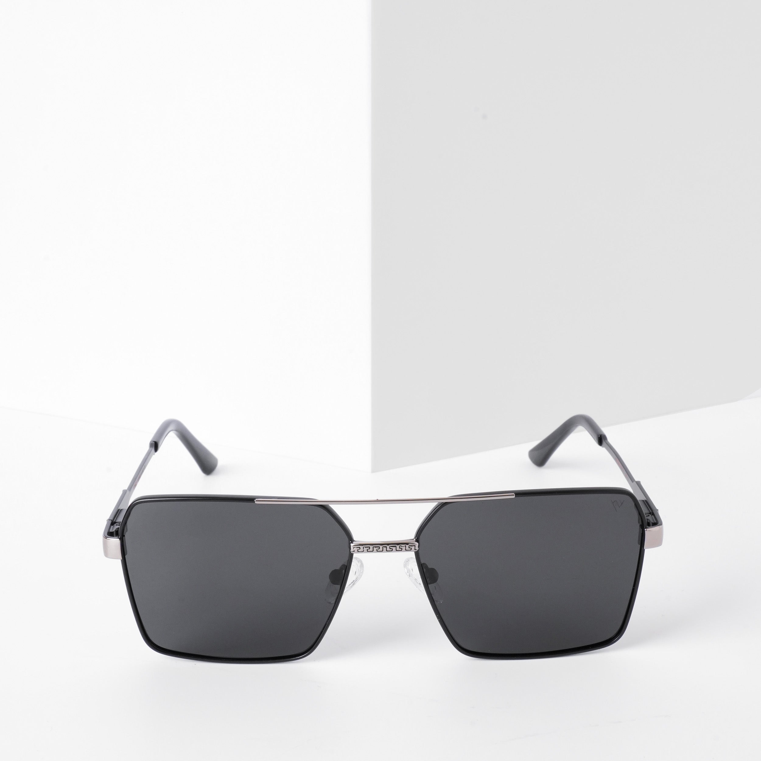 Voyage Exclusive Wayfarer Polarized Sunglasses for Men & Women (Black Lens | Black & Grey Frame - PMG5312)
