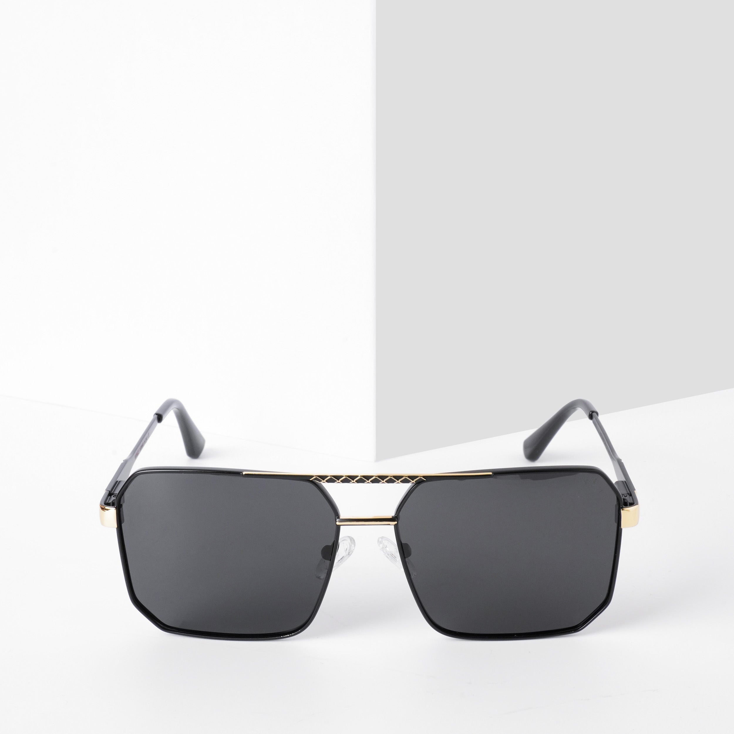 Voyage Exclusive Wayfarer Polarized Sunglasses for Men & Women (Black Lens | Black & Golden Frame - PMG5299)