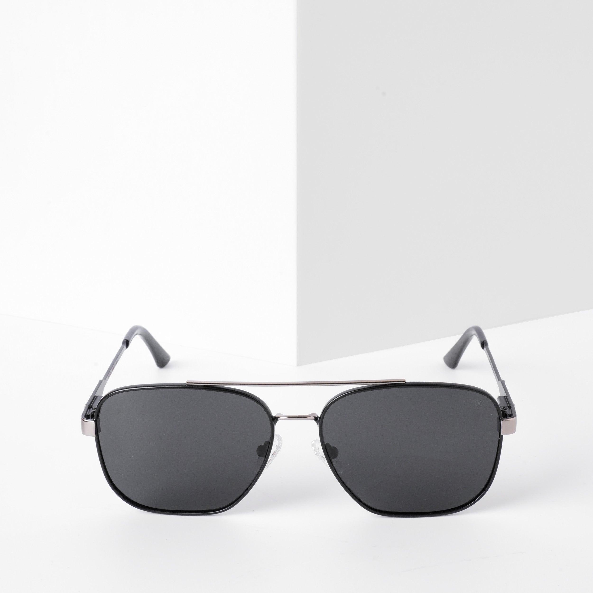 Voyage Exclusive Wayfarer Polarized Sunglasses for Men & Women (Black Lens | Black & Grey Frame - PMG5315)