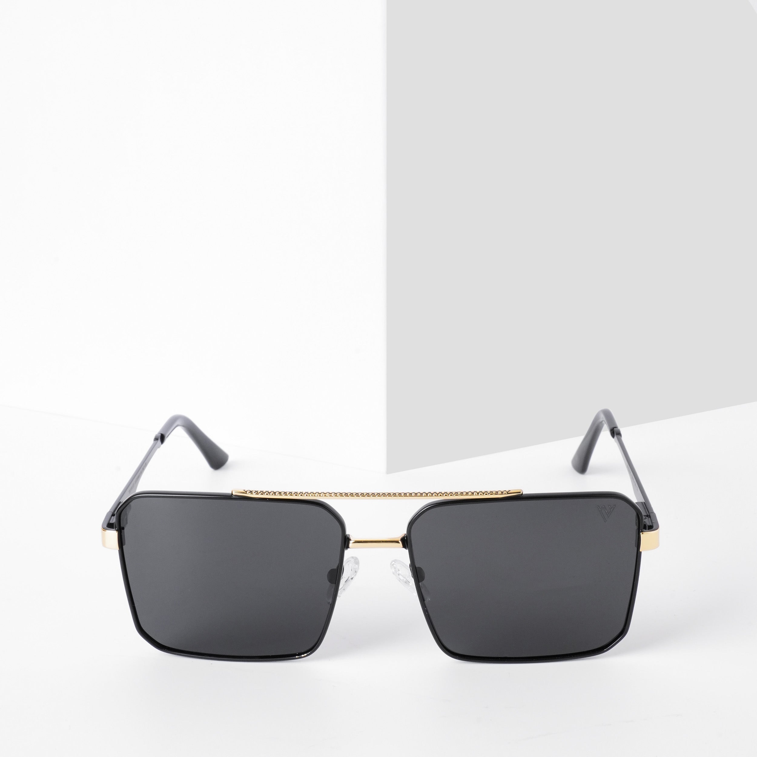 Voyage Exclusive Wayfarer Polarized Sunglasses for Men & Women (Black Lens | Black & Golden Frame - PMG5308)