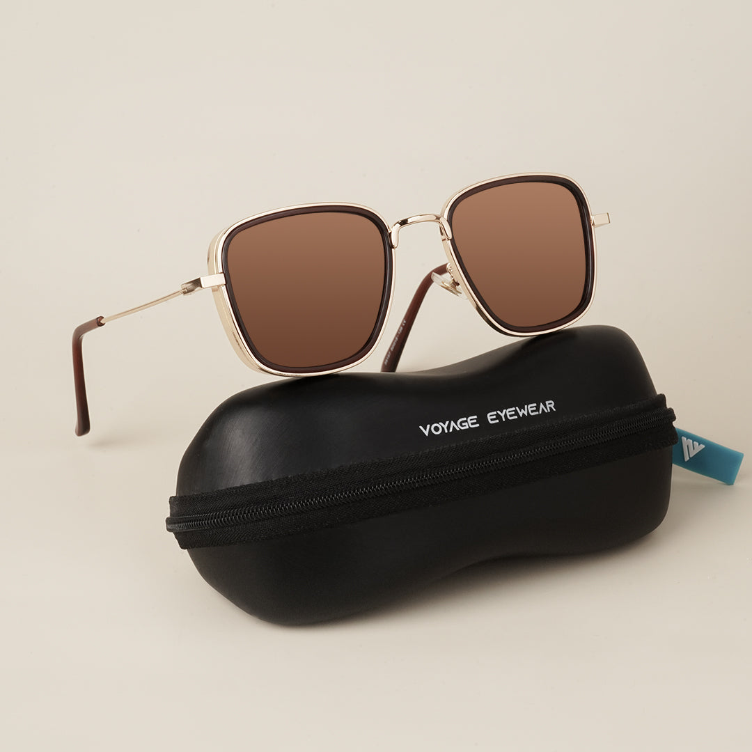 Voyage Retro Square Brown Sunglasses - MG2969