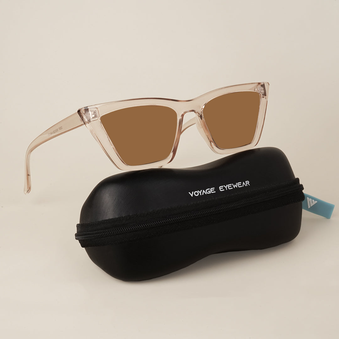 Voyage Light Brown Cateye Sunglasses MG3297