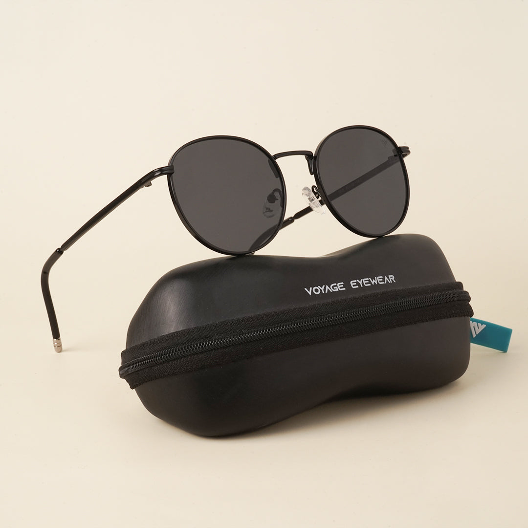 Voyage Premium Round Black Sunglasses MG3625