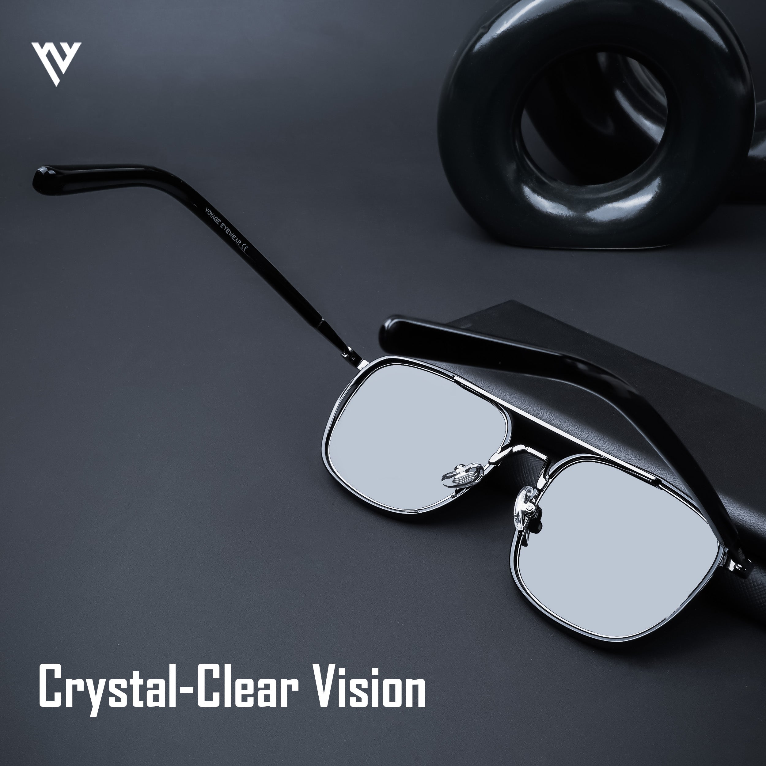 Voyage Exclusive Black Polarized Wayfarer Sunglasses for Men & Women (2106PMG4651)