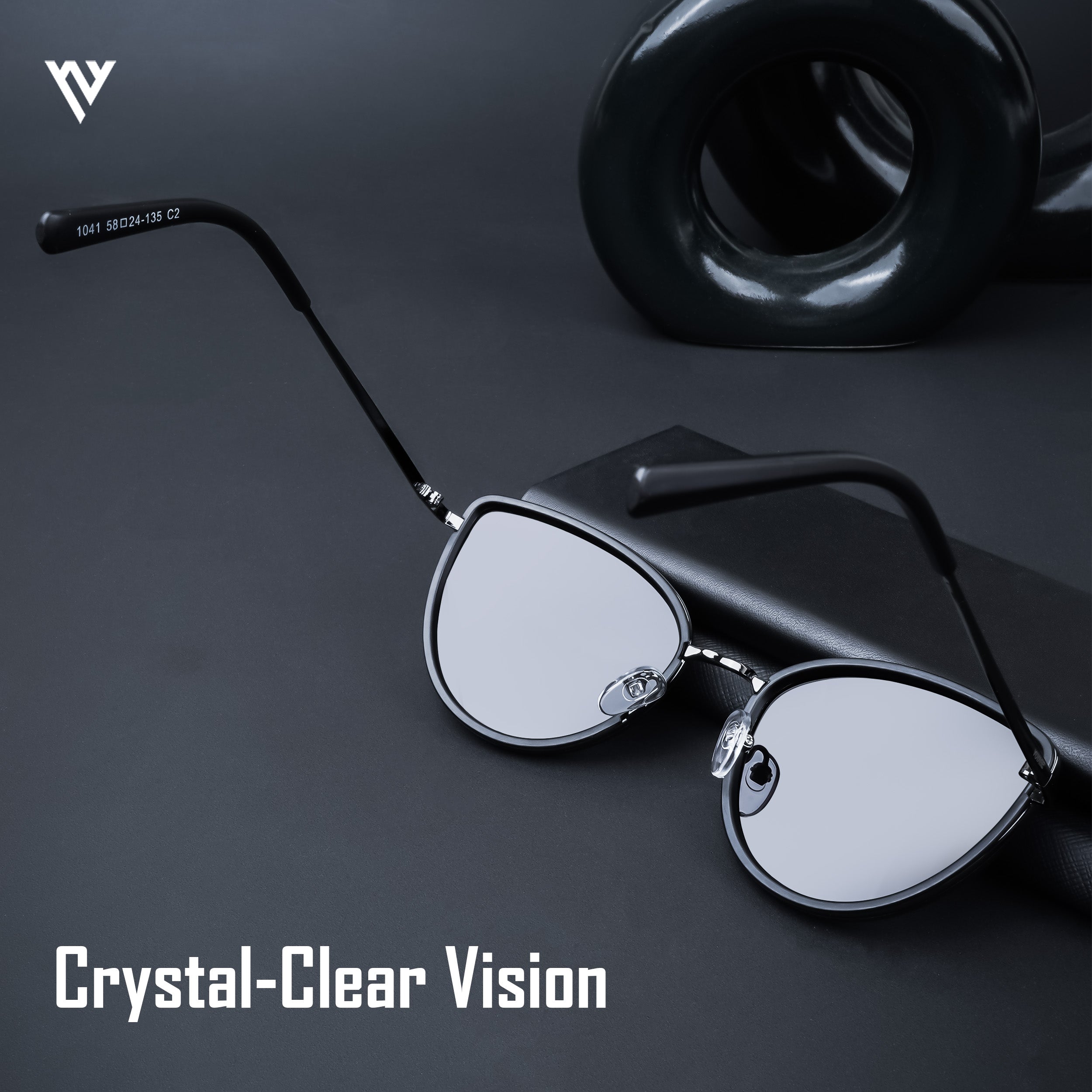 Voyage Exclusive Grey & Clear Polarized Cateye Sunglasses for Women (1041PMG4653)