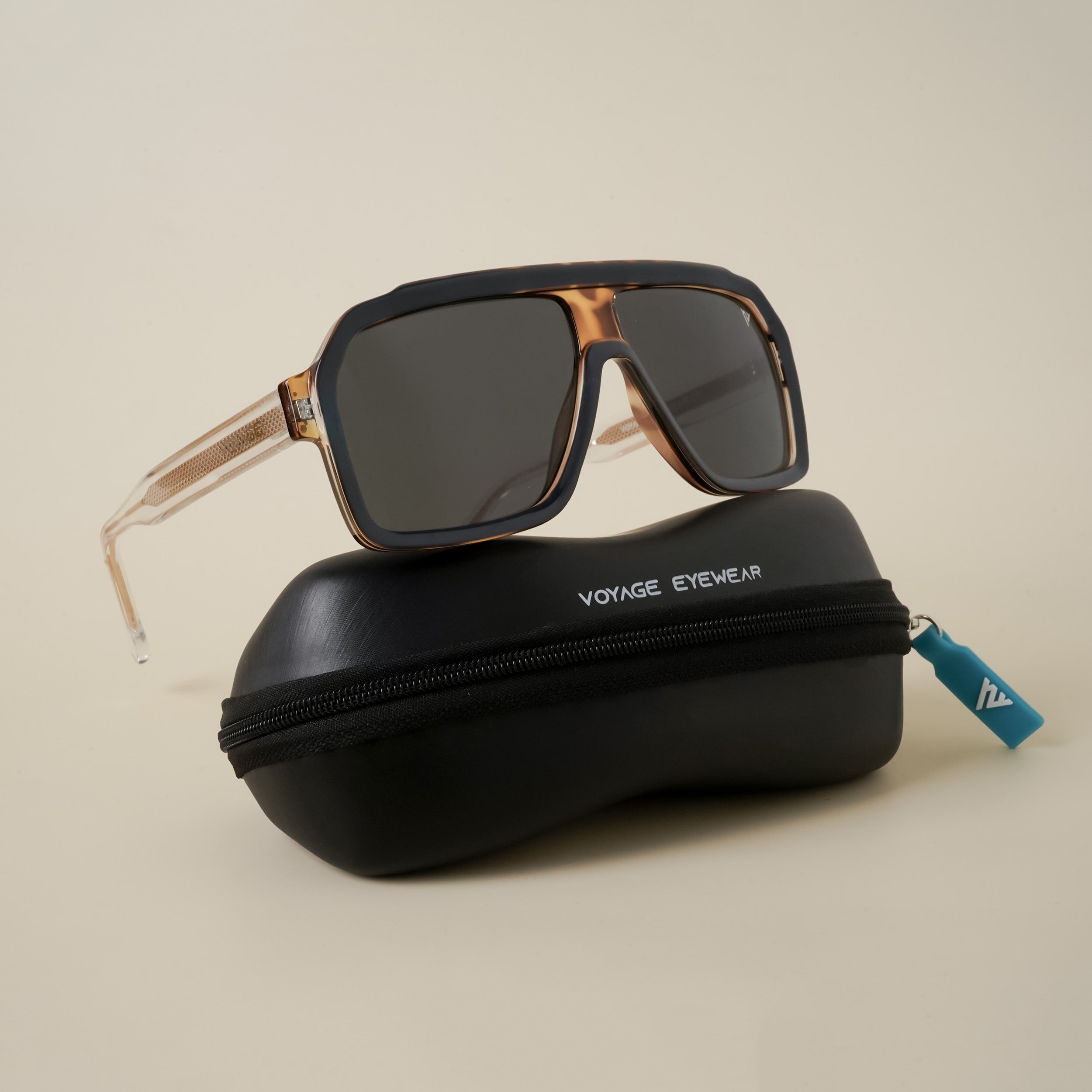 Voyage Grey Wrap Around Sunglasses for Men & Women - MG4745
