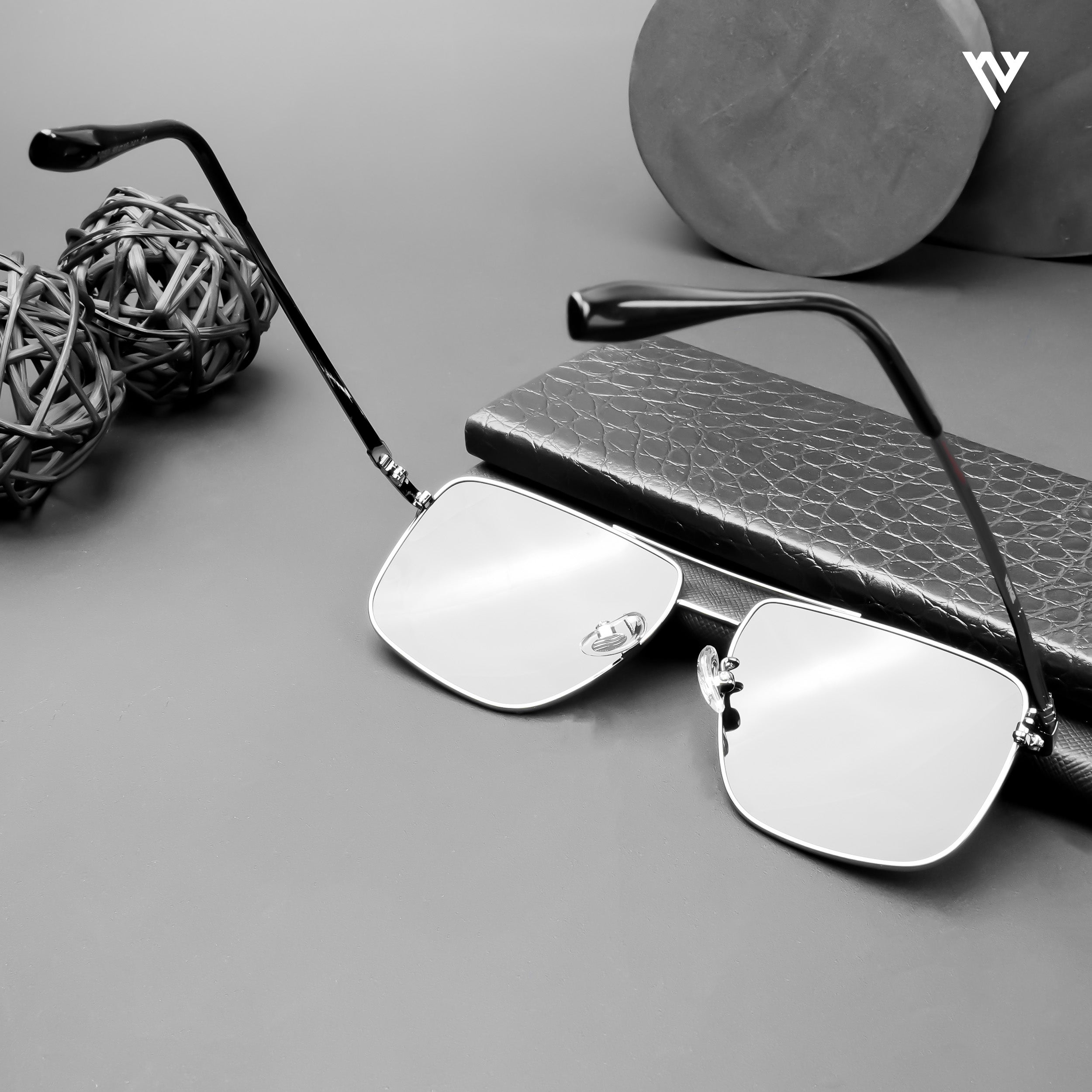 Wayfarer Polarized Sunglasses (Black Lens | Grey Frame - PMG4979)