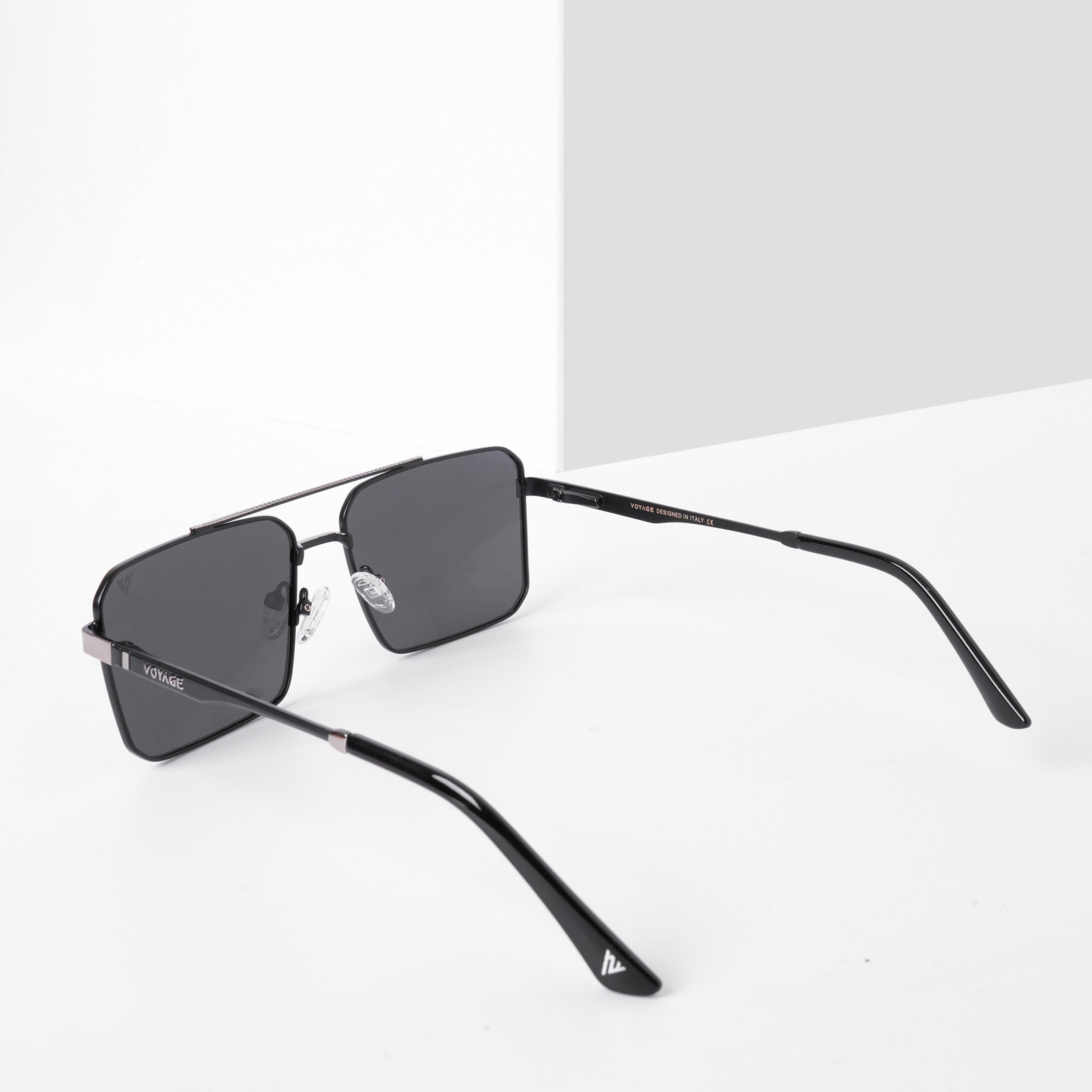 Voyage Exclusive Wayfarer Polarized Sunglasses for Men & Women (Black Lens | Black & Grey Frame - PMG5309)