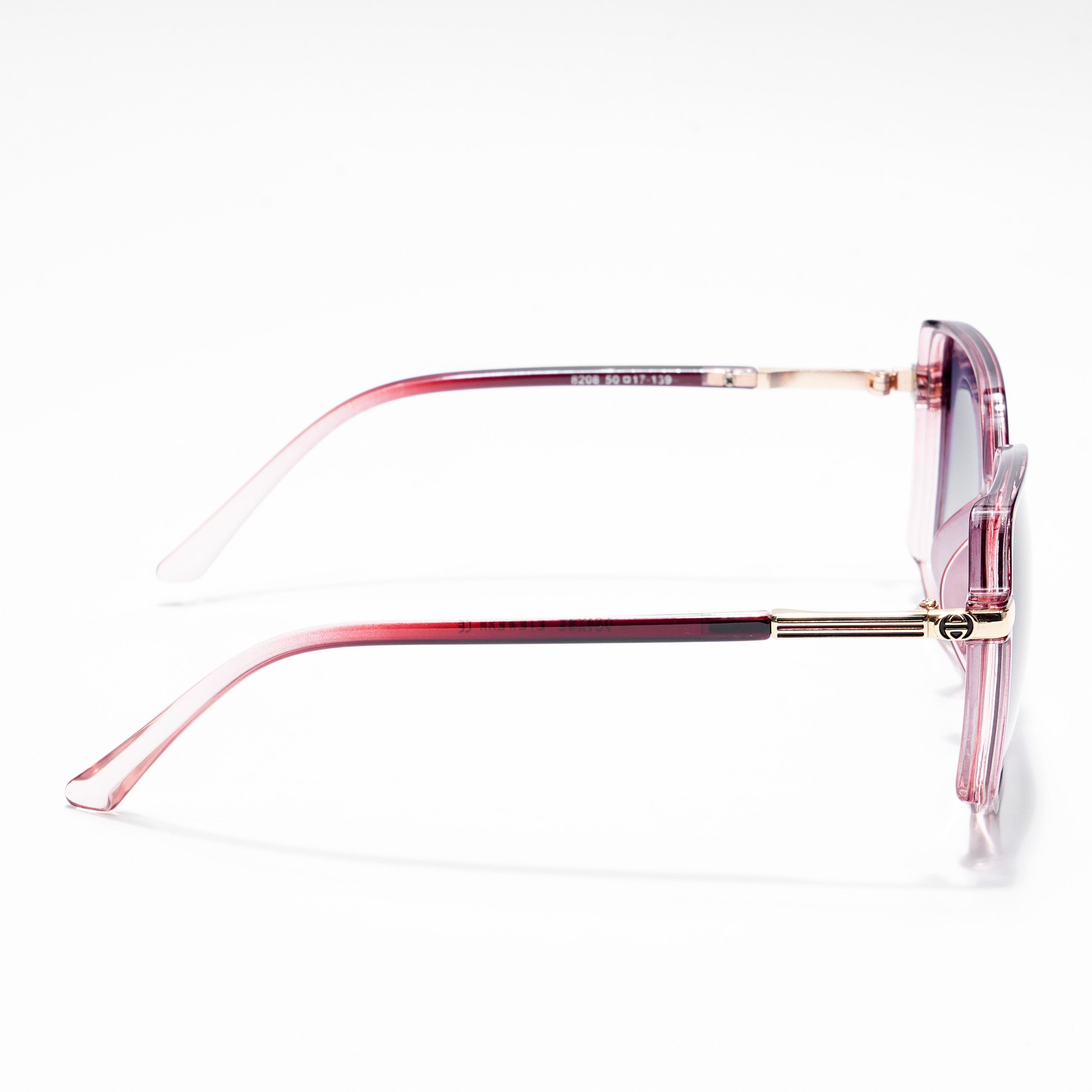 Amber | Grey & Pink Square Polarized Sunglasses - PMG4248