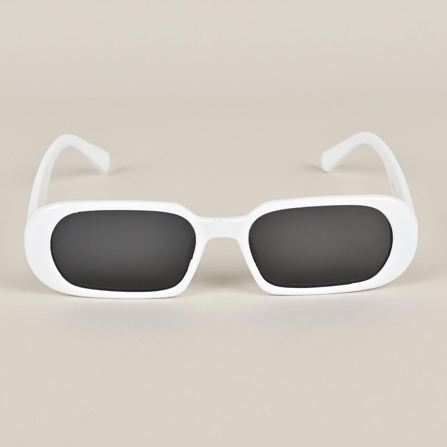 Voyage Retro Oval White Sunglasses 98039MG3599