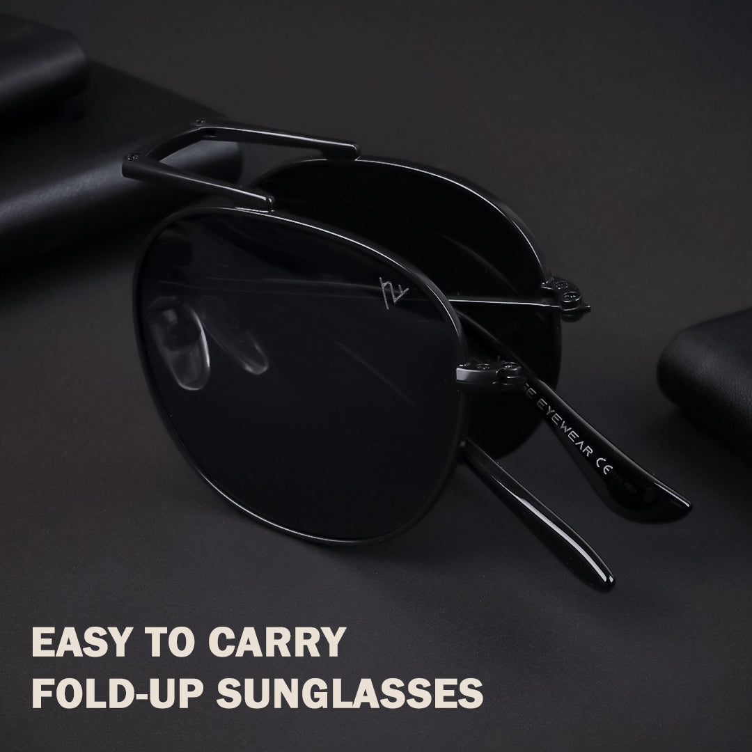 Nobel | Black Polarized Round Sunglasses - PMG4145