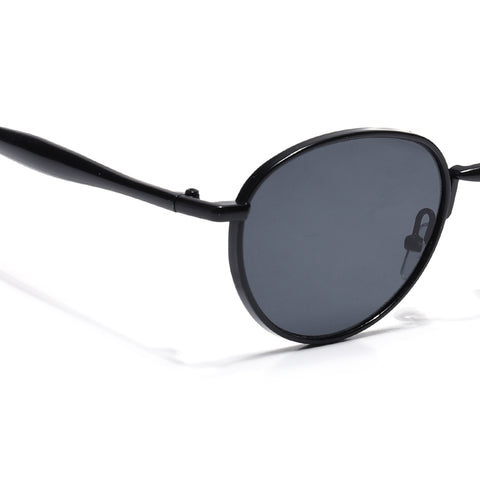 Sphere | Black Round Sunglasses | Black Lens - MG7609